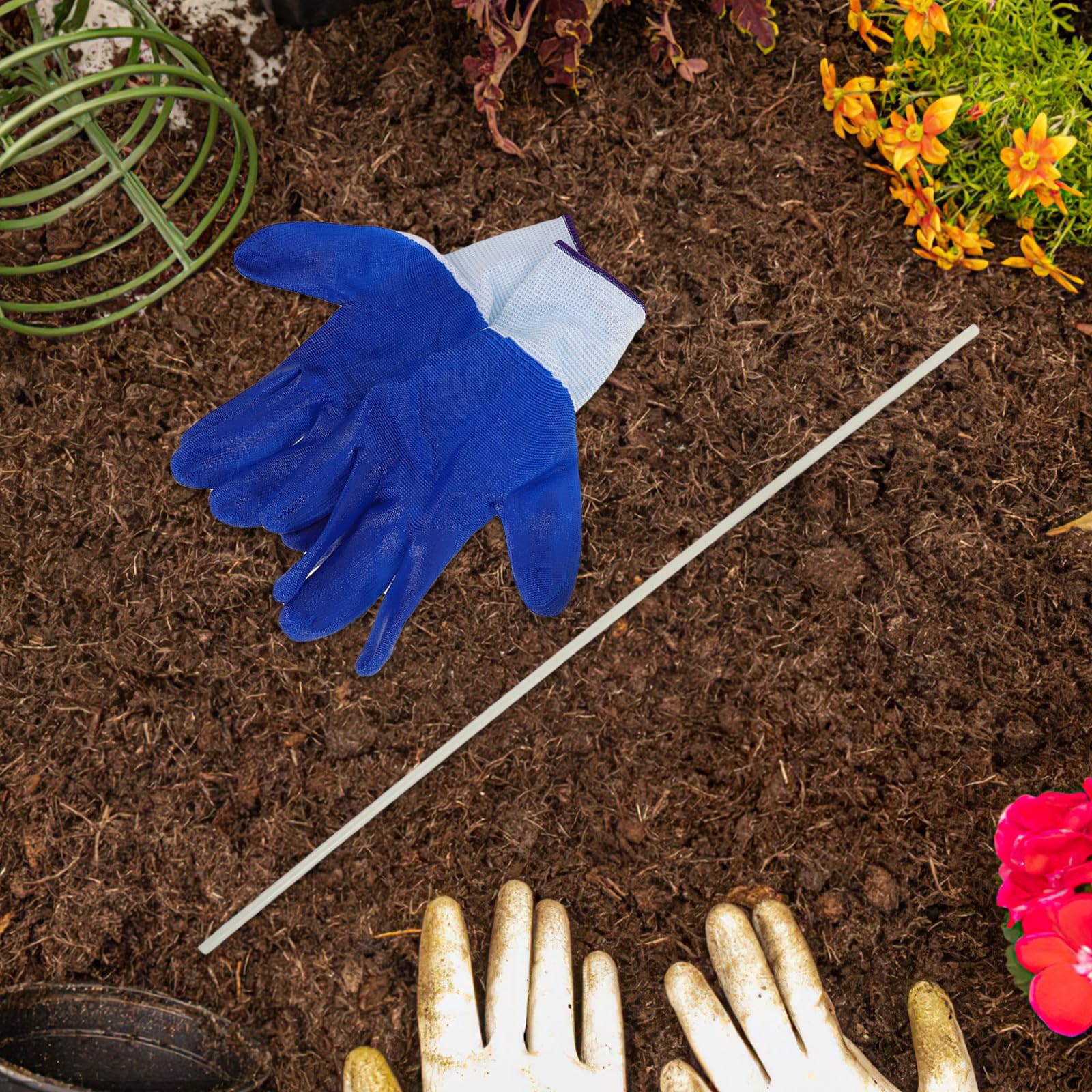 iplusmile Aros de Jardín de Fibra de Vidrio para Plantas en Huertos