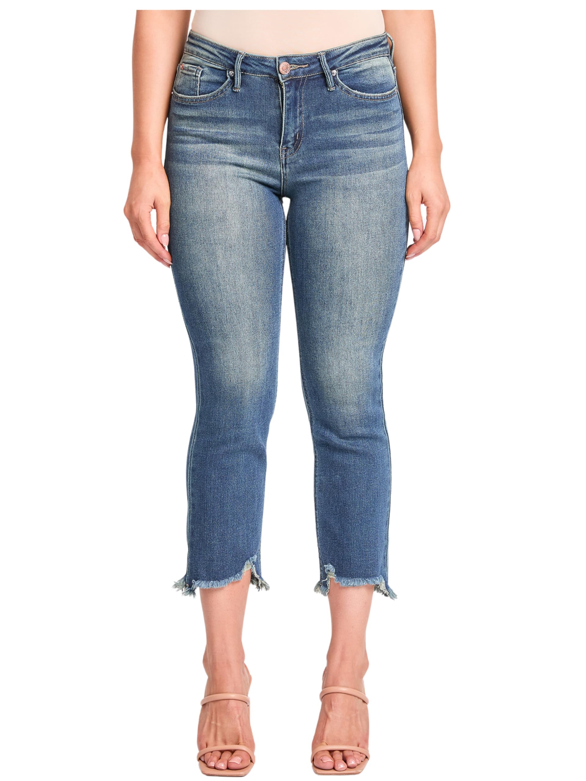 YMI Jeans Women's High Rise Cropped Kick Flare