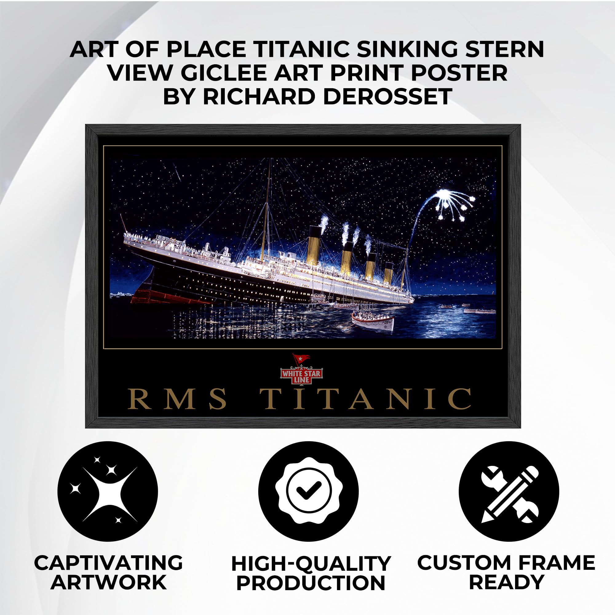 Amazon.co.jp: NorthwestアートMallタイタニックSinking Stern View