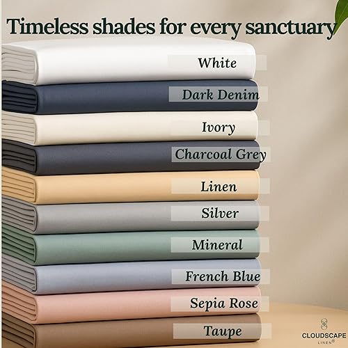 Miniatura 6 de Sábanas 100% de algodón egipcio, tamaño King, refrescantes y transpirables de 4 piezas de tejido de satén sedoso, sábanas ultrasuaves y duraderas