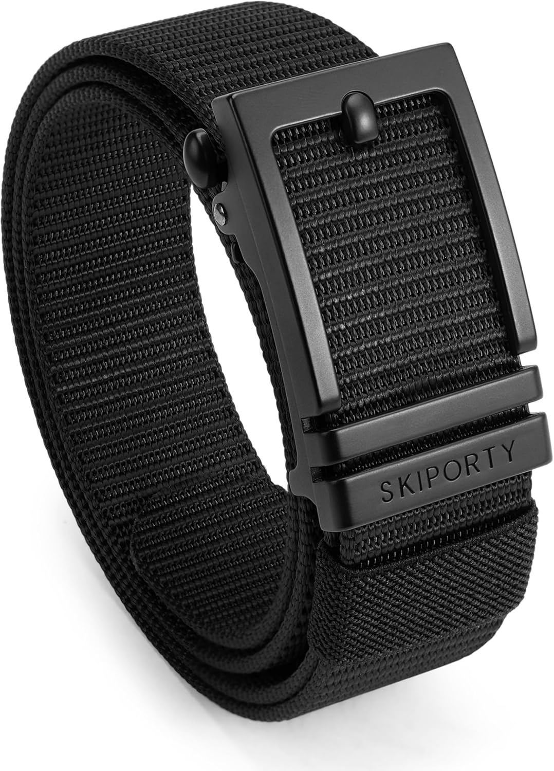 Tactical Ratchet Belts for Men, Golf Nylon Web Work Belt with Automatic Slide Buckle, Adjustable Trim to Fit