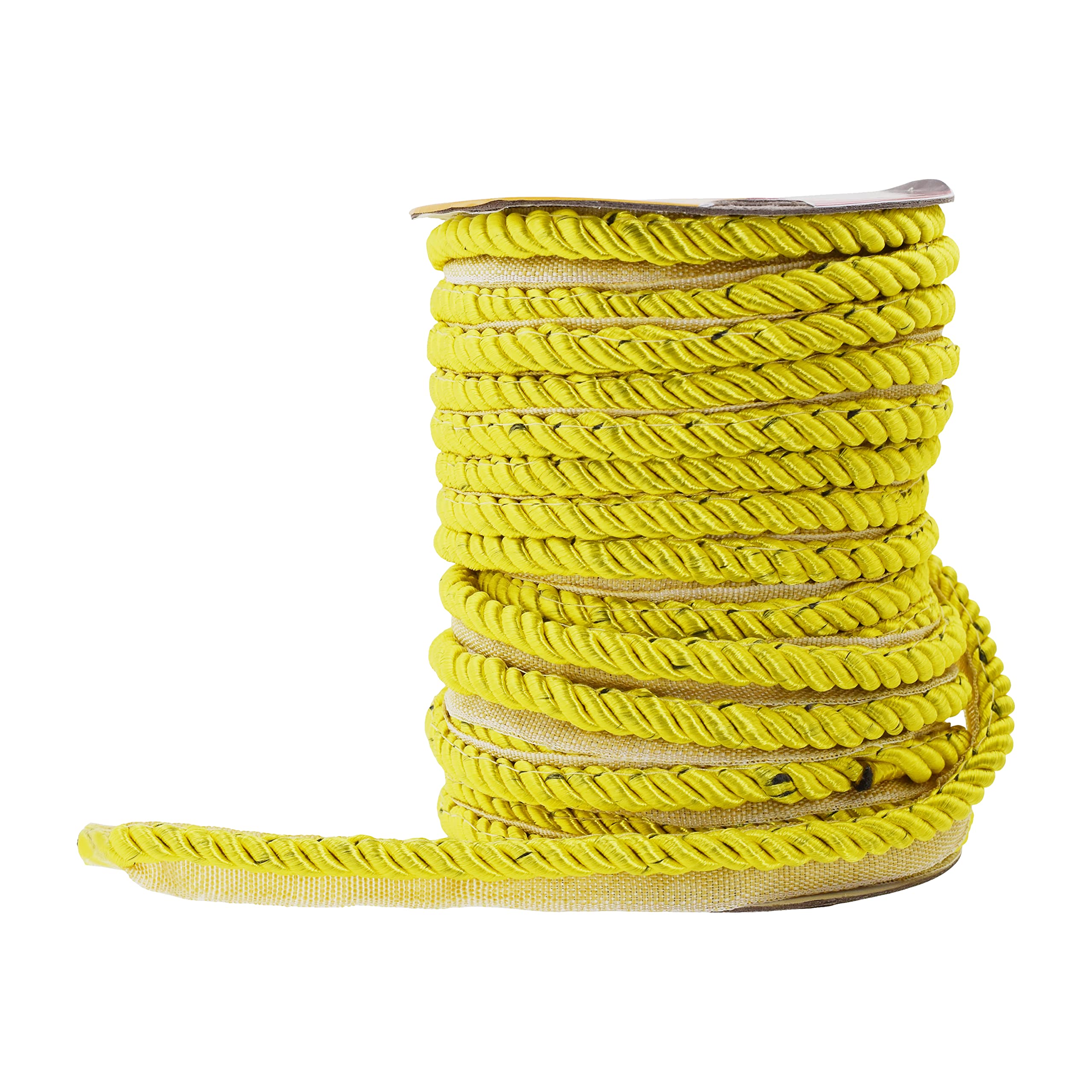 Mandala Crafts Twisted Lip Cord Trim by The Yard - Yellow Lip Cording for Sewing Pillows Upholstery Trim Edge Sewing Piping Cord