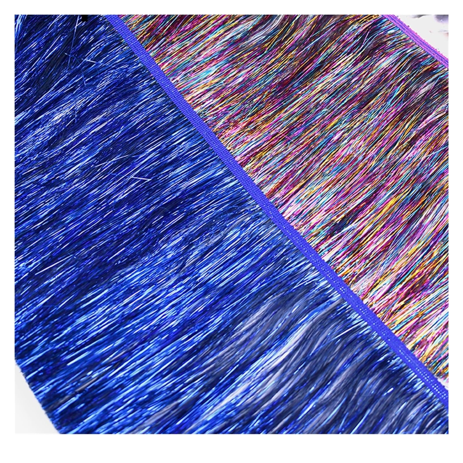 5/10M 10/15/20cm Glänzende Quasten Fransen Nähen Kleidung Spitze Fransen Trim Latin Kleid Vorhang Dekoration(RoyalBlue,20cm-10Meters)