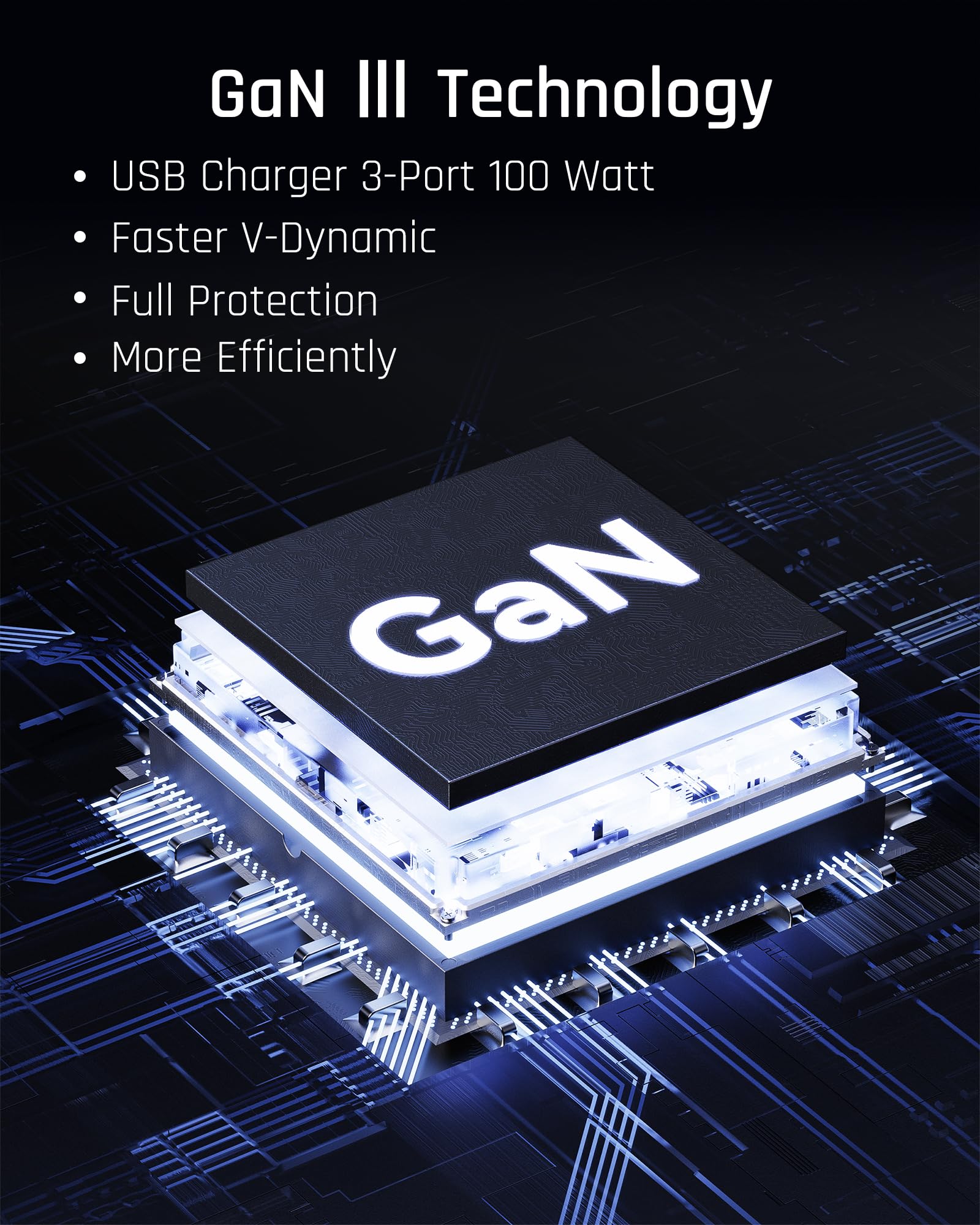 VOLTME Caricatore 100W USB-C GaN III per Laptop Caricatore Rapido Bianco, Presa usb c 3-port per iPhone 15, MacBook Pro/Air, iPad Pro, Samsung Galaxy S23 Ultra S22 e dispositivi USB-C