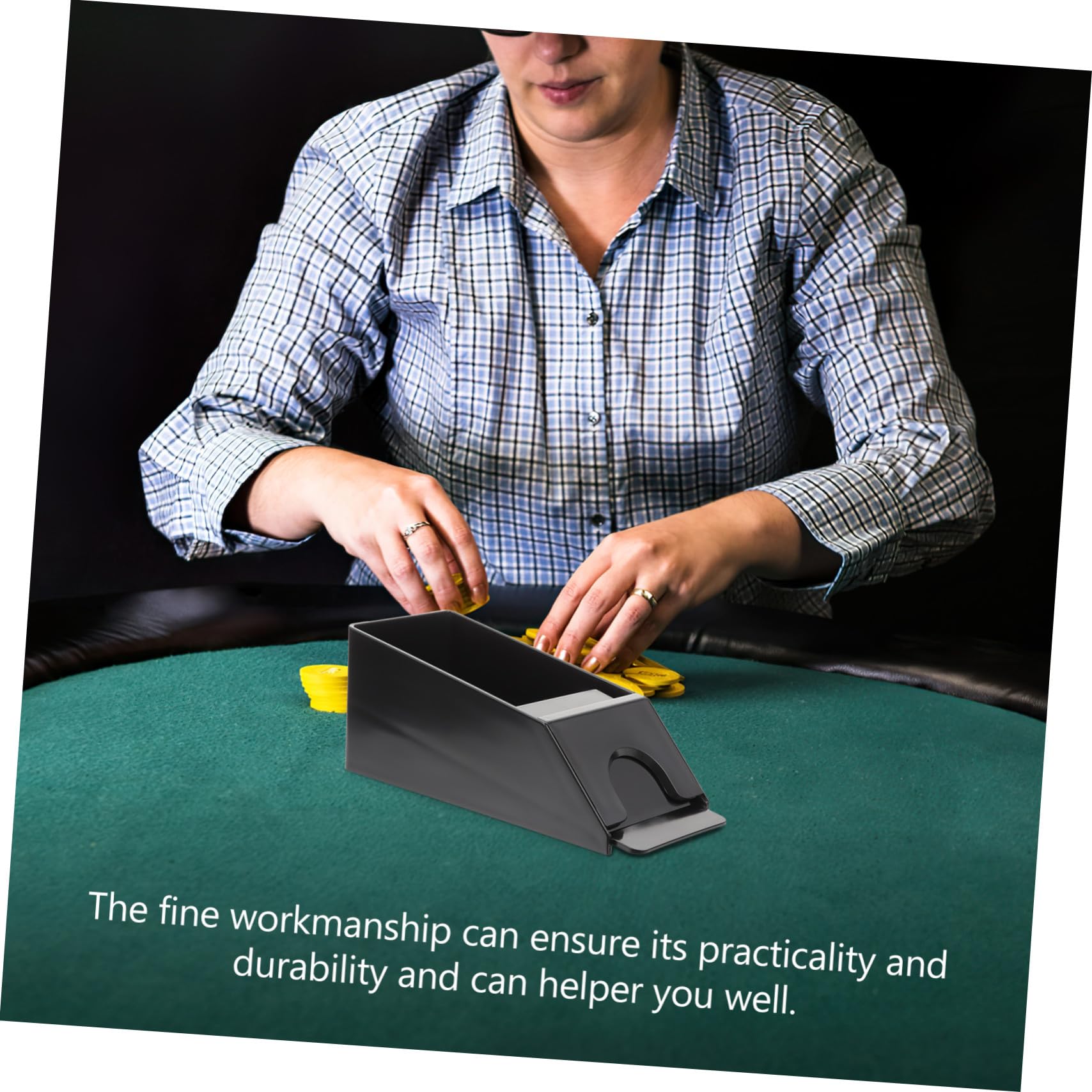 WOONEKY Distribuidor de Cartas de Plástico Reutilizable para Mesa Compacto y Duradero con Bordes Redondeados para Repartir Cartas Fácilmente Poker y Blackjack