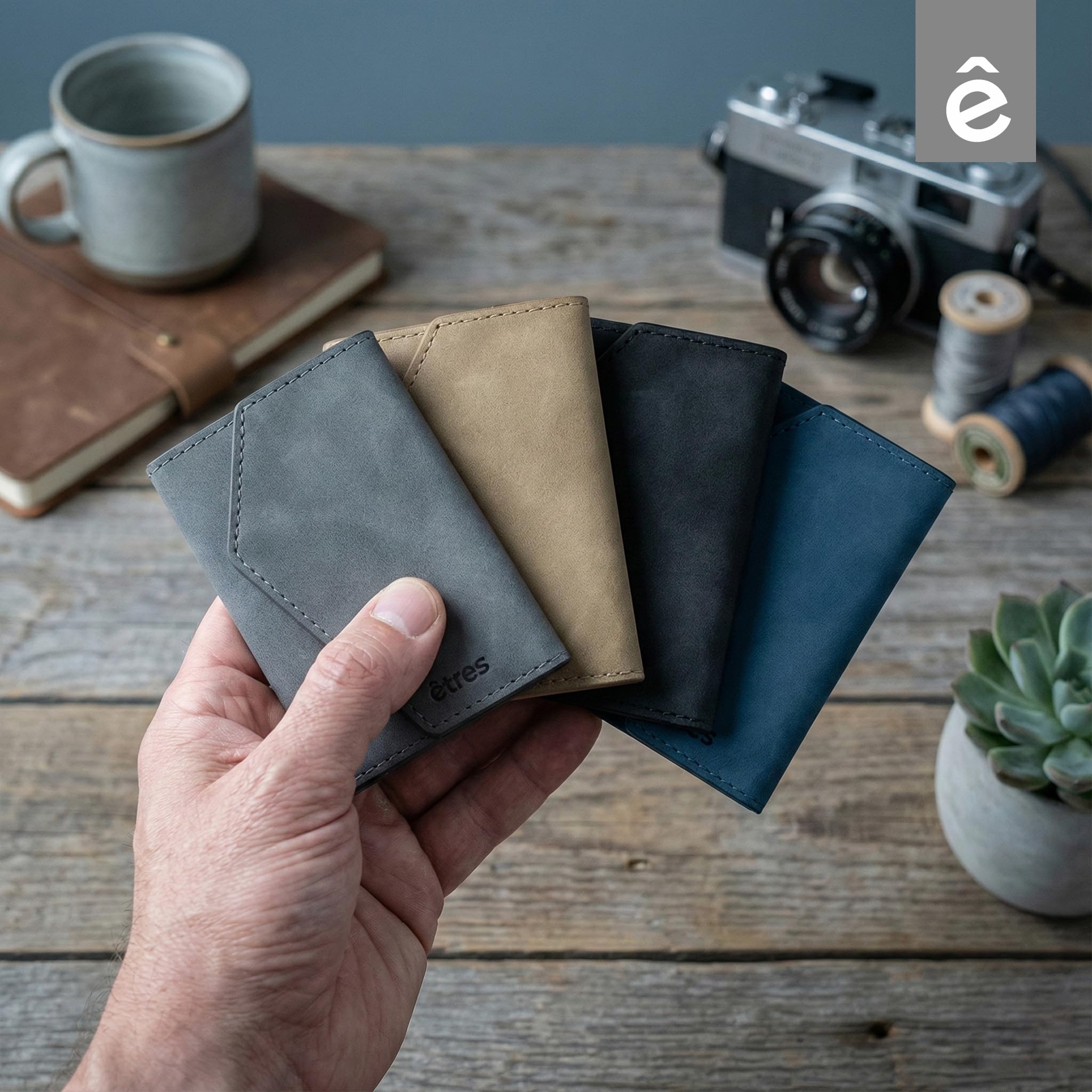 TECHMADE ETRES Portafoglio Magnetico ICON Easy - Compatibile con iPhone 17/16/15/14/13/12 - Protezione RFID, in PU Leather - 6 Carte + Tasca Contanti - Compatto, Unisex, Antiscivolo (Black)