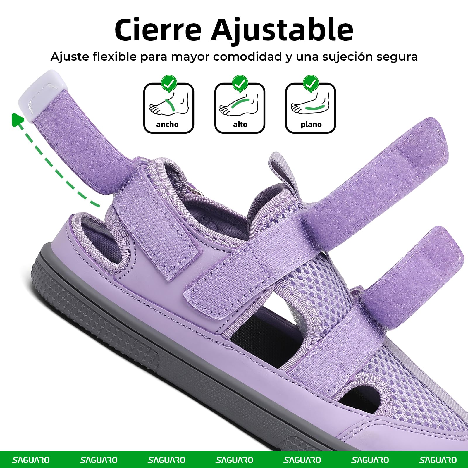 SAGUARO Sandalias Barefoot Niños con Puntera Cerrada Zapatillas de Verano Ligeras Transpirables- Diario, Colegio & Tiempo Libre, 25-36 EU — view 4
