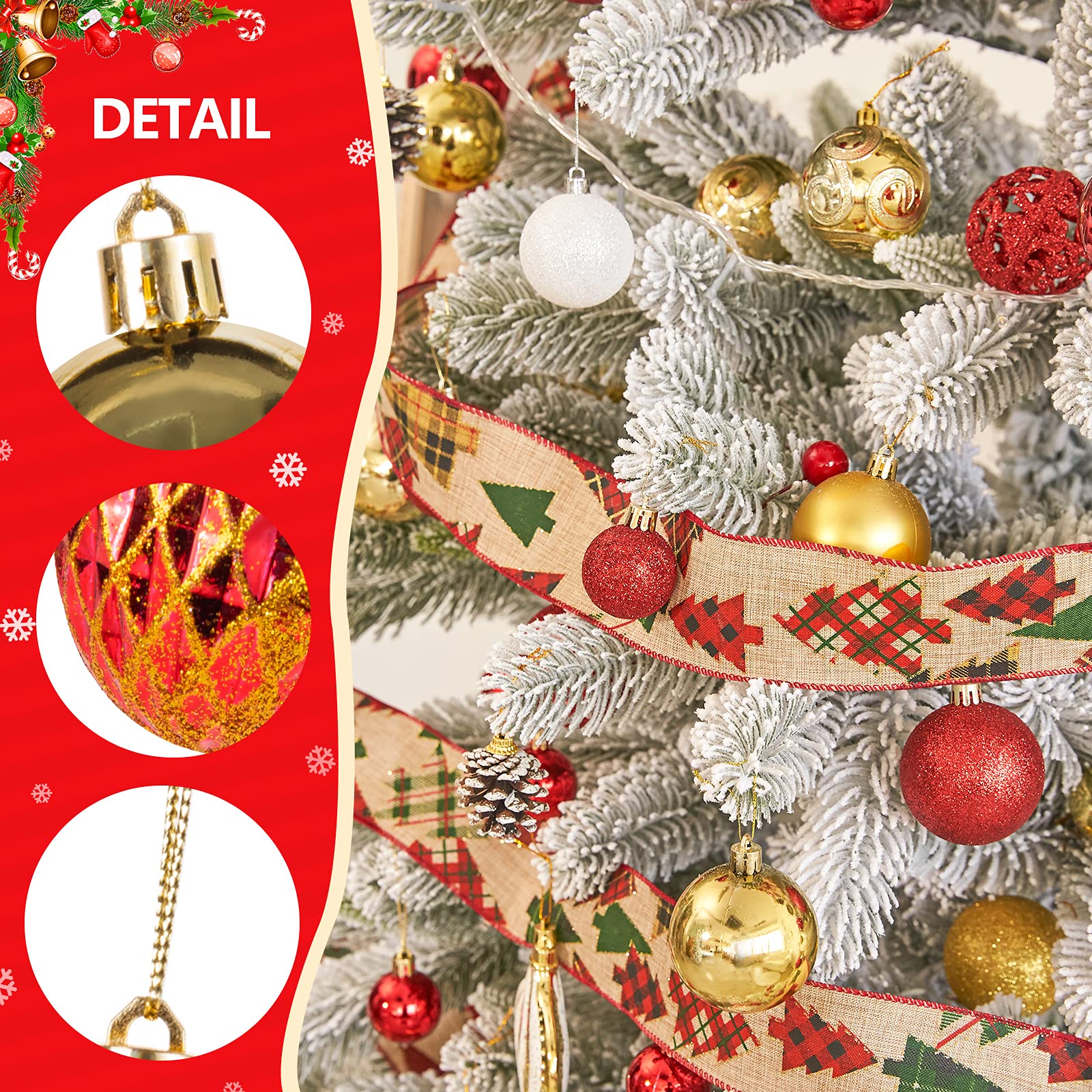 15 Pièces De Boules De Noël, Décorations D'arbre De Noël, Cannes De Bonbon, Pommes De Pin, Sucettes, Bonbons, Pendentifs, Décorations D'arbre De Noël | Leroy Merlin