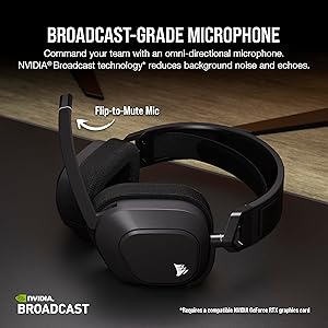 Corsair HS80 MAX Wireless Multiplatform Gaming Headset with Bluetooth Dolby Atmos Broadcast Quality Microphone iCUE Compatible PC, Mac, PS5, PS4, Mobile Steel Gray