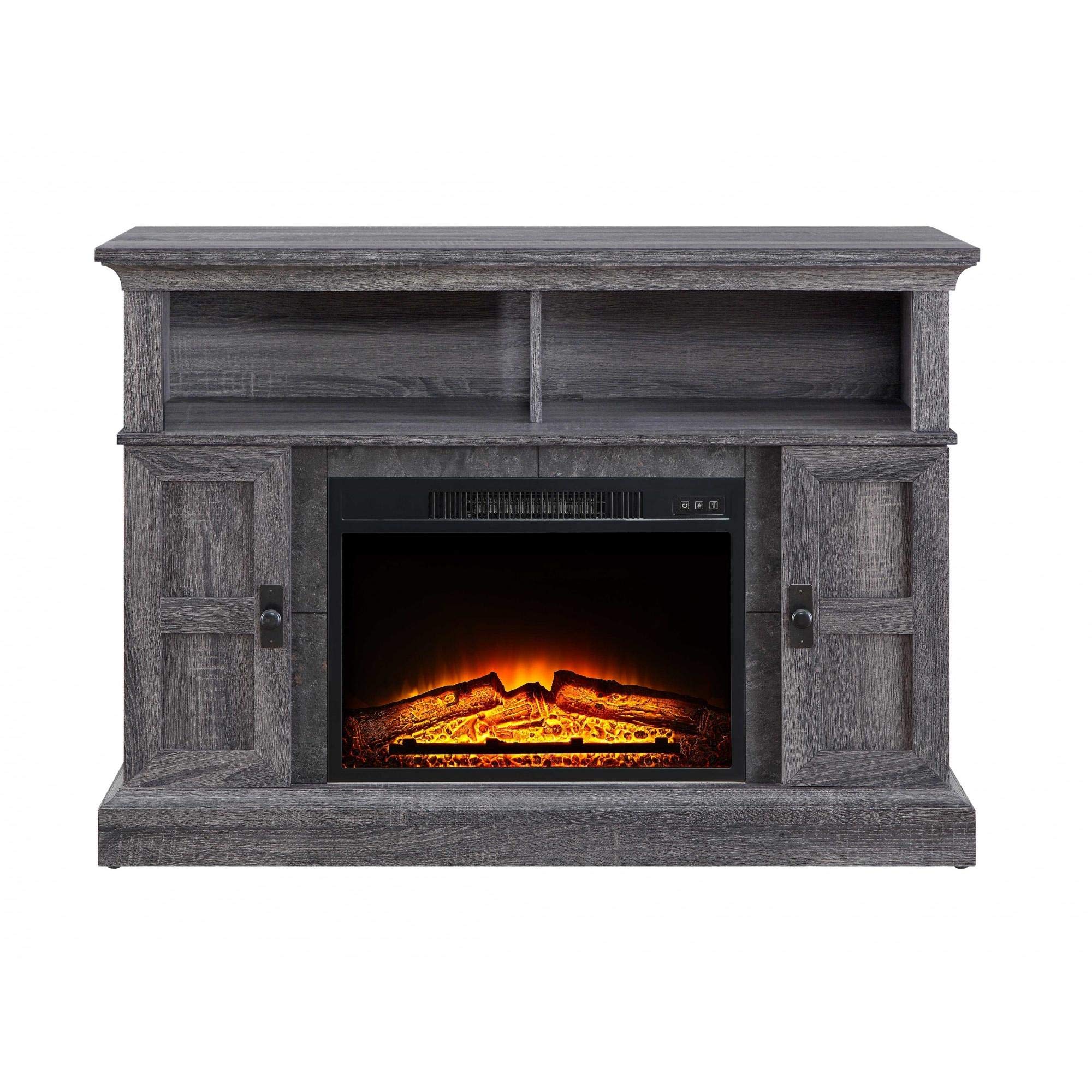 Whalen Media Fireplace for Your Home, Television Stand fits TVs up to 55", Multiple Finishes, Gray