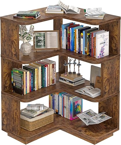 Miniatura 14 de Armocity Estantería de Libros de Esquina - Estantería de Libros de Esquina de 6 Niveles Etagere con Deflector, Estante de Exhibición Independiente