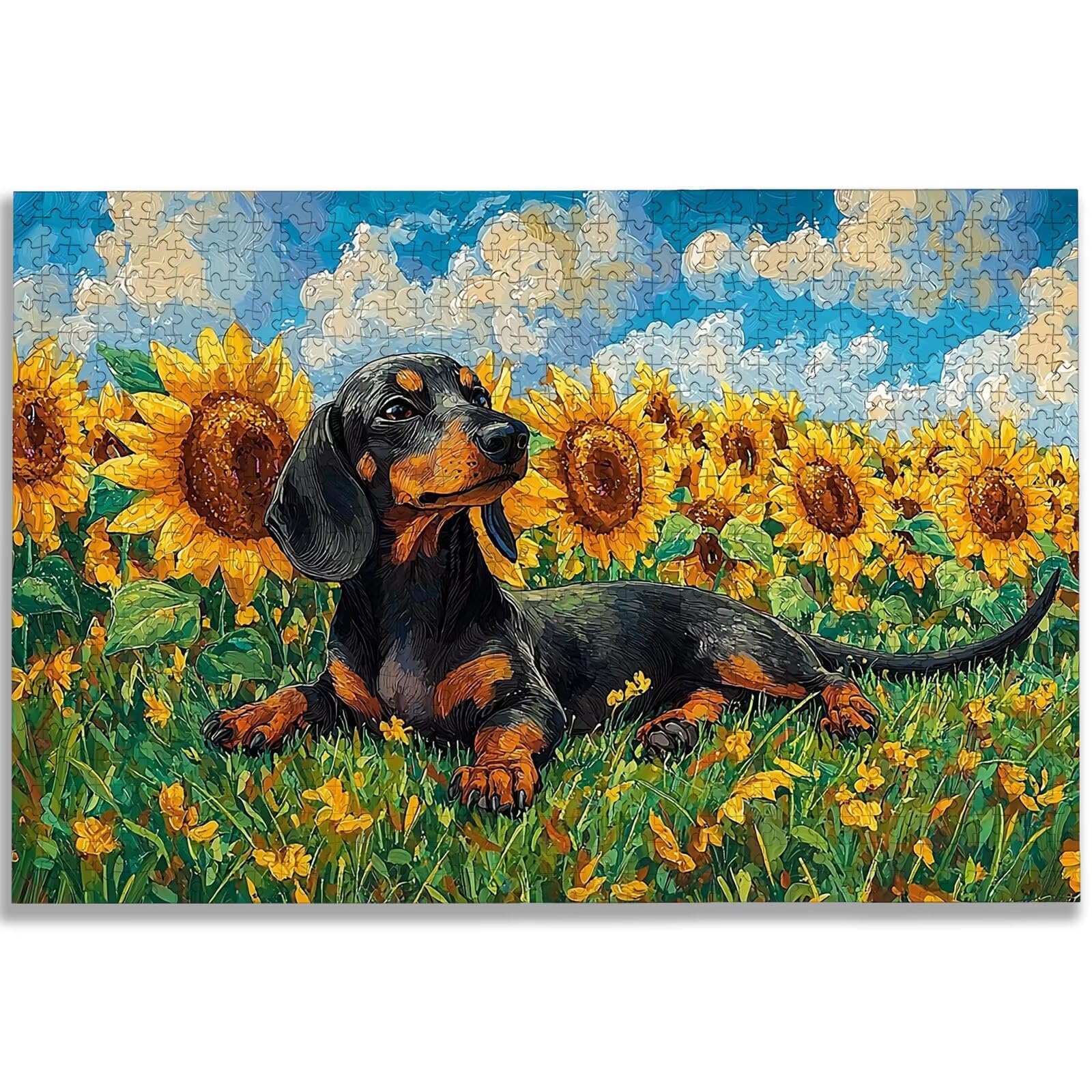 Puzzle dla dorosłych 1500, puzzle dla psów dla dorosłych, puzzle kwiatowe z wykwintnym pudełkiem do pakowania, niemożliwe drewniane puzzle do wystroju pokoju, prezenty dla kobiet, prezenty dla