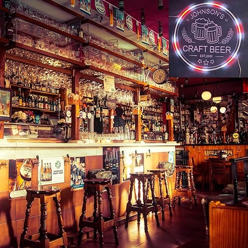 Miniatura 4 de Letrero de neón de barra de luces de neón de 12 pulgadas, luz de neón LED de cerveza, USB, letreros de barra de barra de bar, cueva de hombre, sala