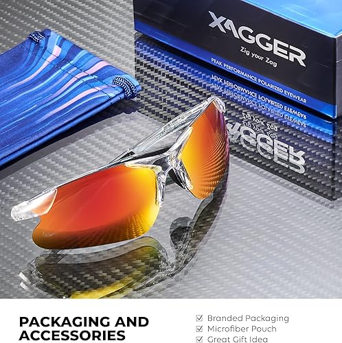 Miniatura 5 de Xagger Gafas de sol deportivas polarizadas para niños y niñas, gafas de béisbol y sóftbol, montura TR90