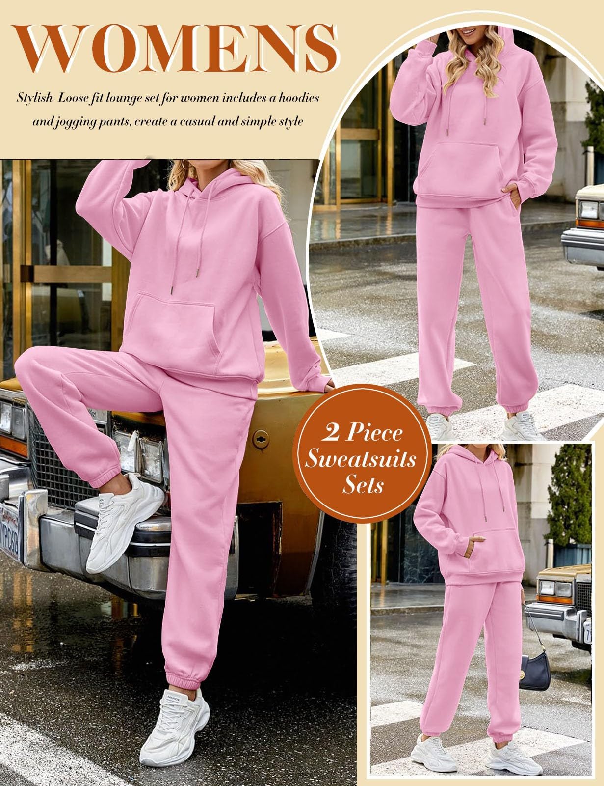 Chándal para mujer con forro polar para invierno, conjunto de chándal S-3XL