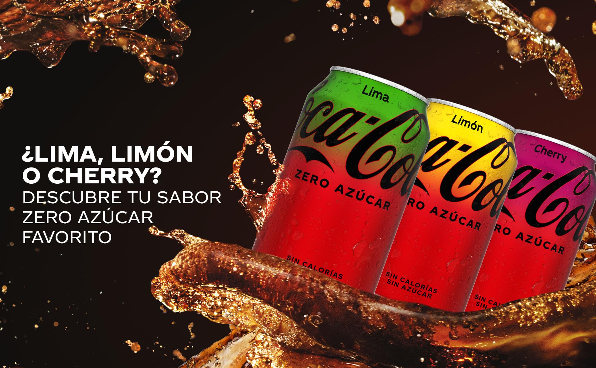 Coca-Cola Zero, Refresco de Cola sin Azúcar sabor Limón - Pack 24 latas de 330 ml
