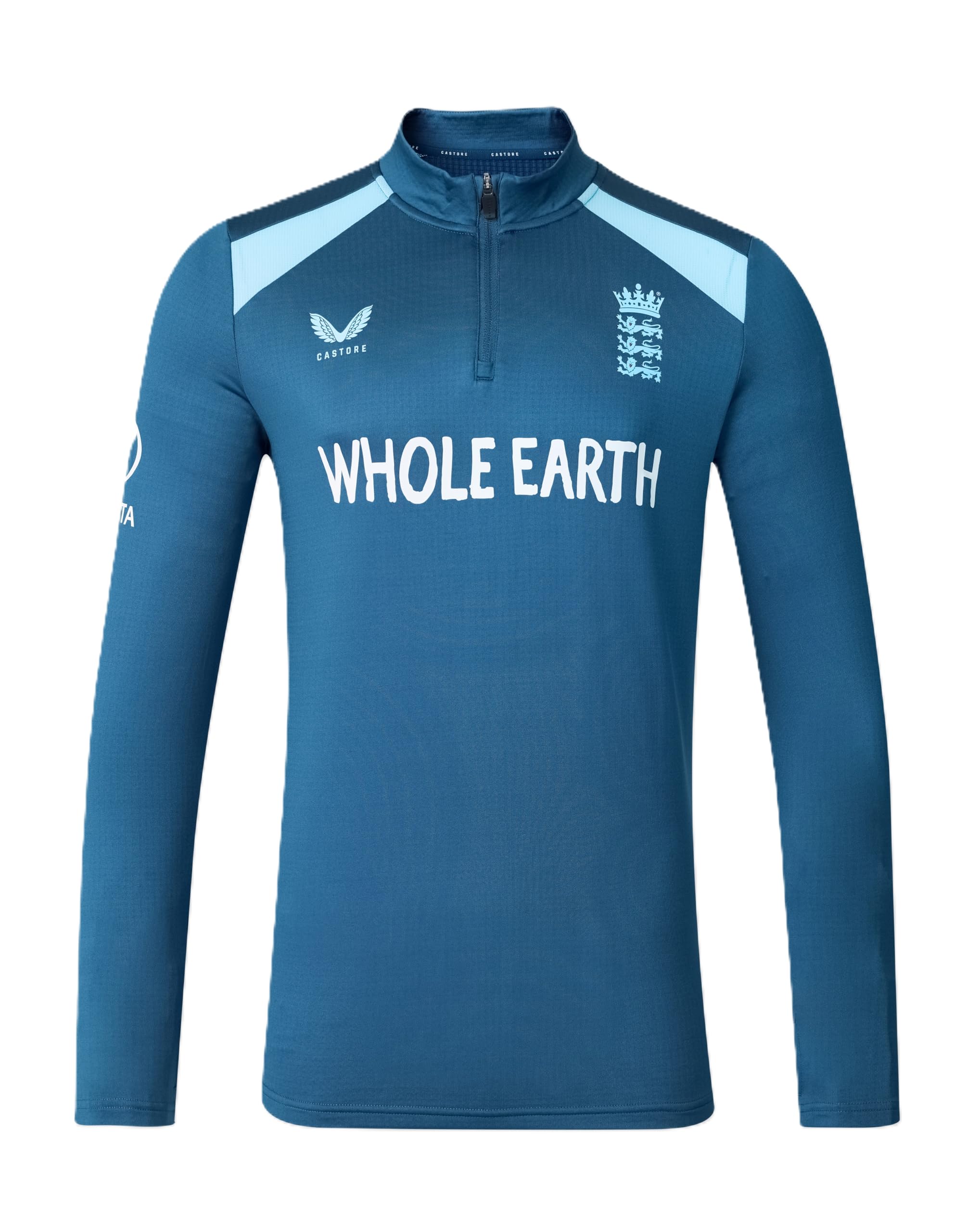 Castore England Cricket Men's Performance Midlayer Top, Navy Ensign, XS