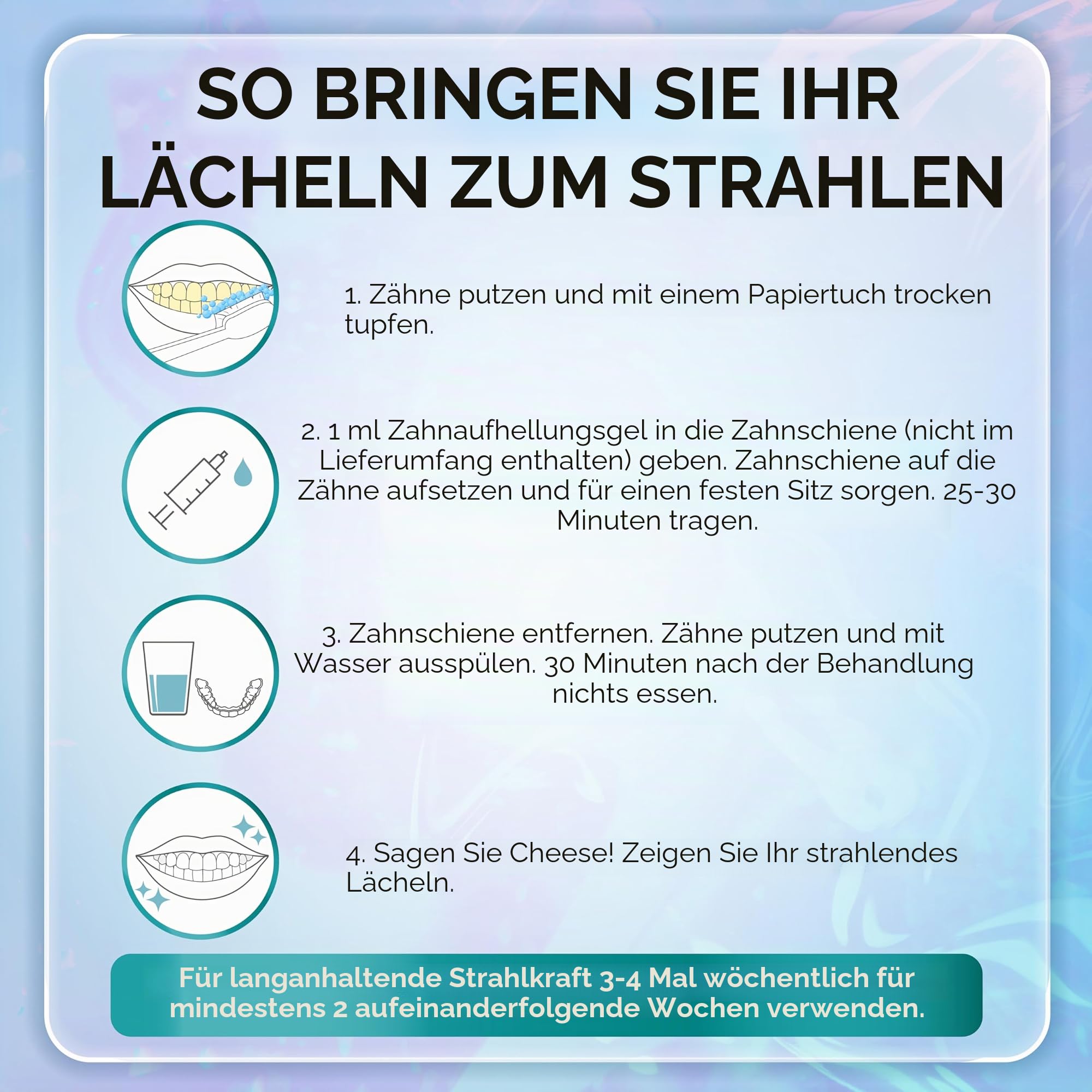 Venus Visage Zahnaufhellung Gel Spritzen (8 Pack) - Zahnaufhellung Kit Nachfüllung für Tabletts - Keine Empfindlichkeit - Sichtbare Ergebnisse (je 3 ml/3,0 ml)