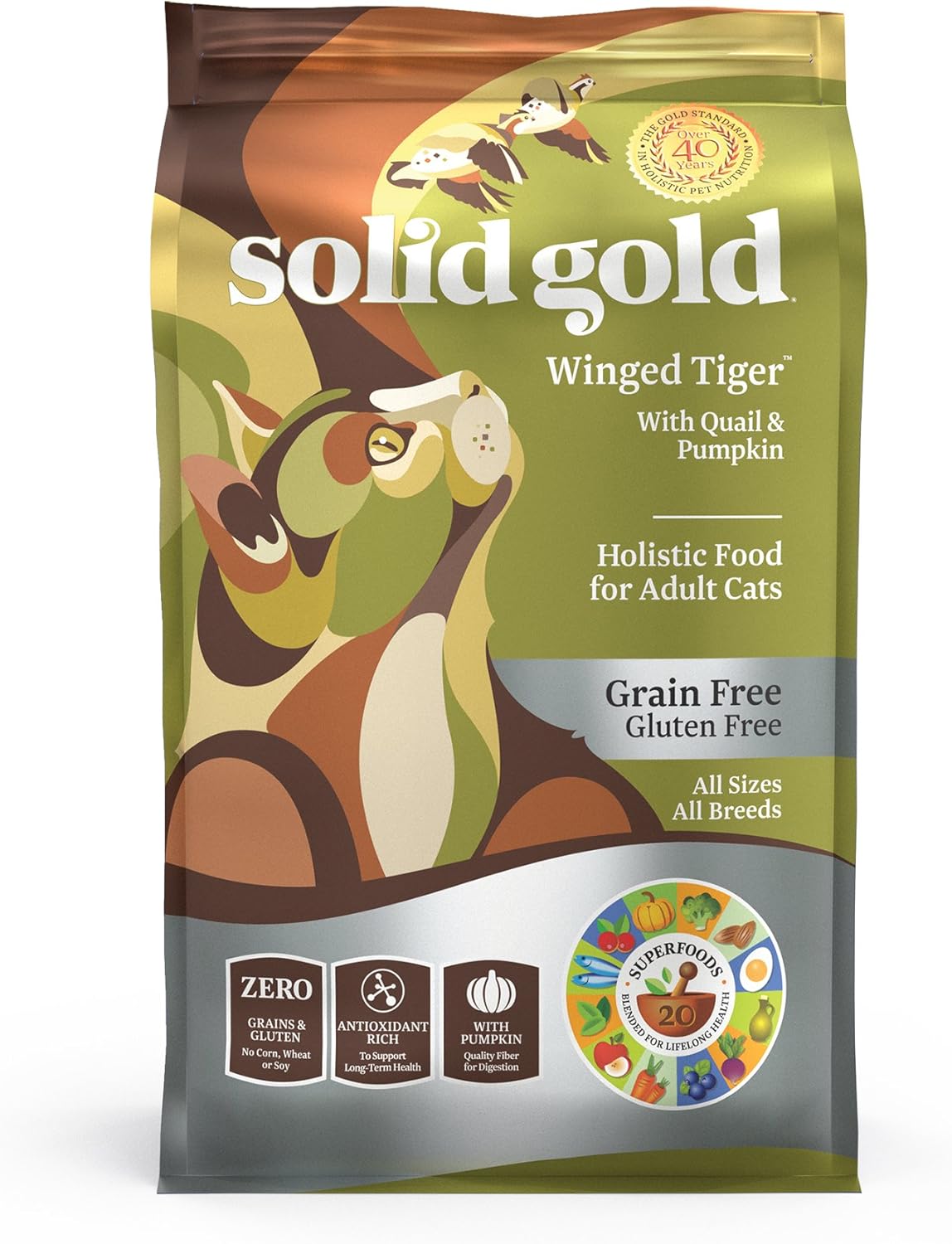 Solid Gold Sensitive Stomach Dry Cat Food Made with Real