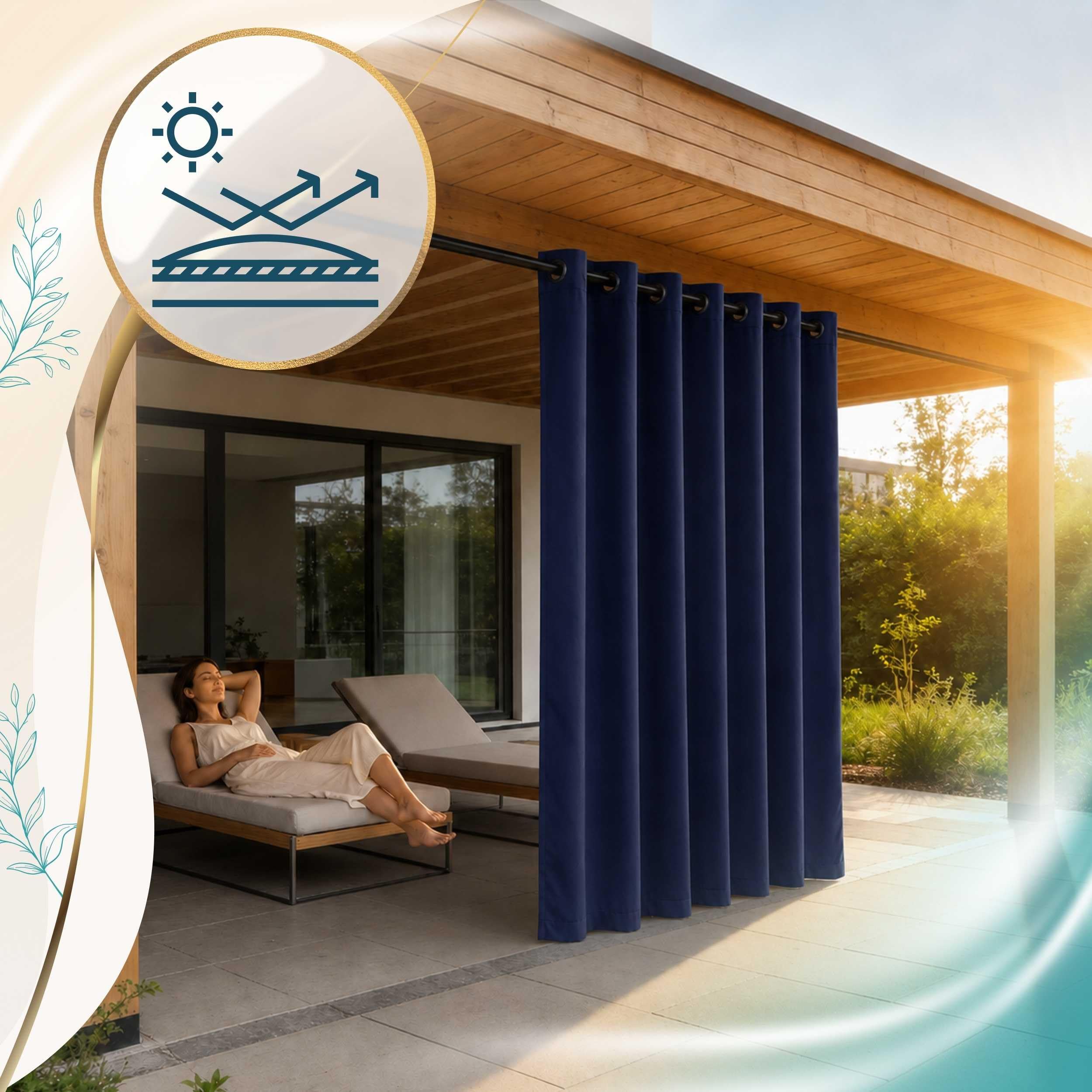 Tenda da Esterno Blu navy 155x250 cm impermeabile antivento