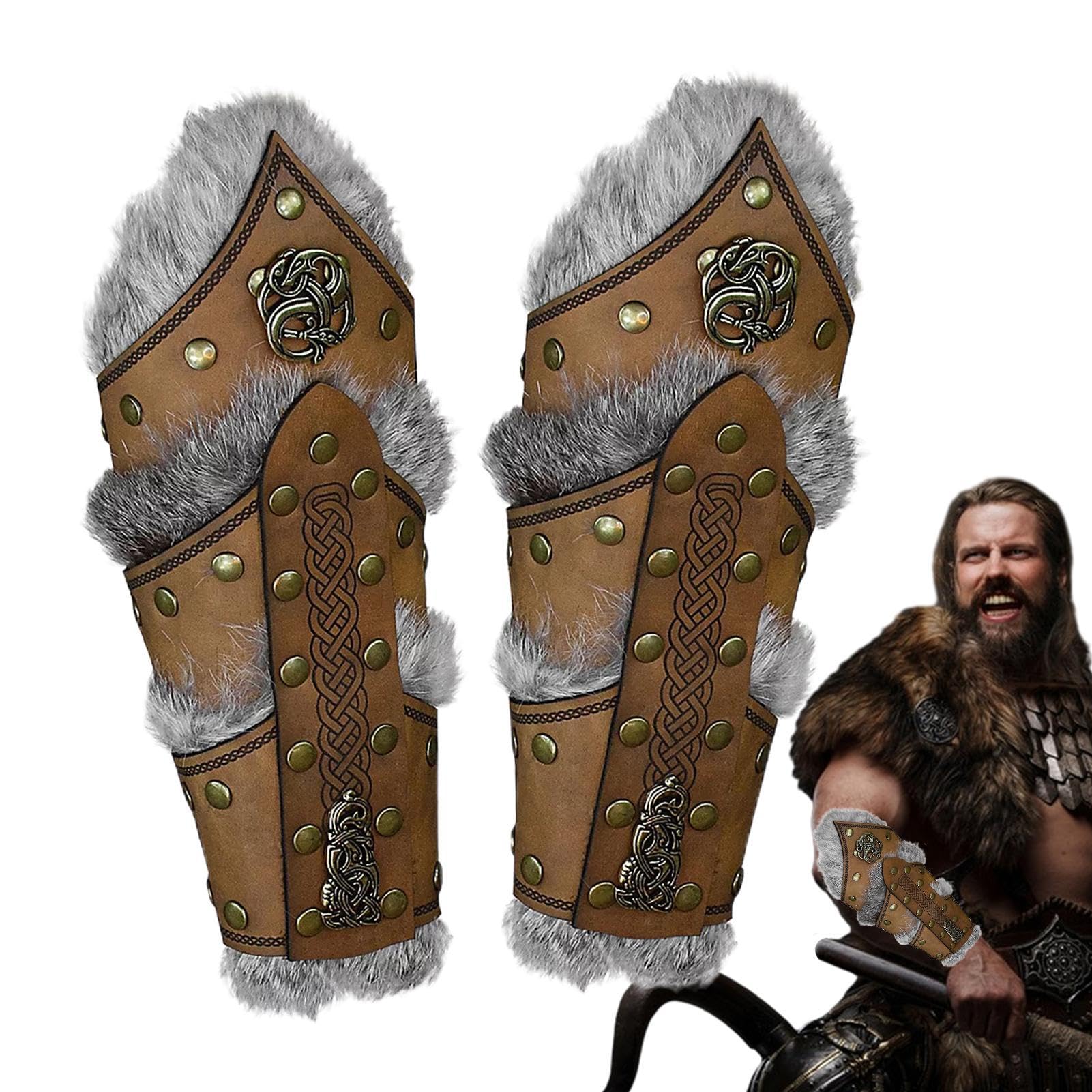 Brazaletes vikingos ajustables para evitar rozaduras de disfraz 8