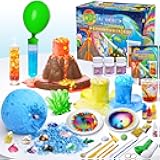 UNGLINGA 50+ Science Lab Experiments Kit for Kids, STEM Activities Educational Scientist Toys Gifts for Boys Girls Chemistry Set, Gemstone, Volcano Eruption