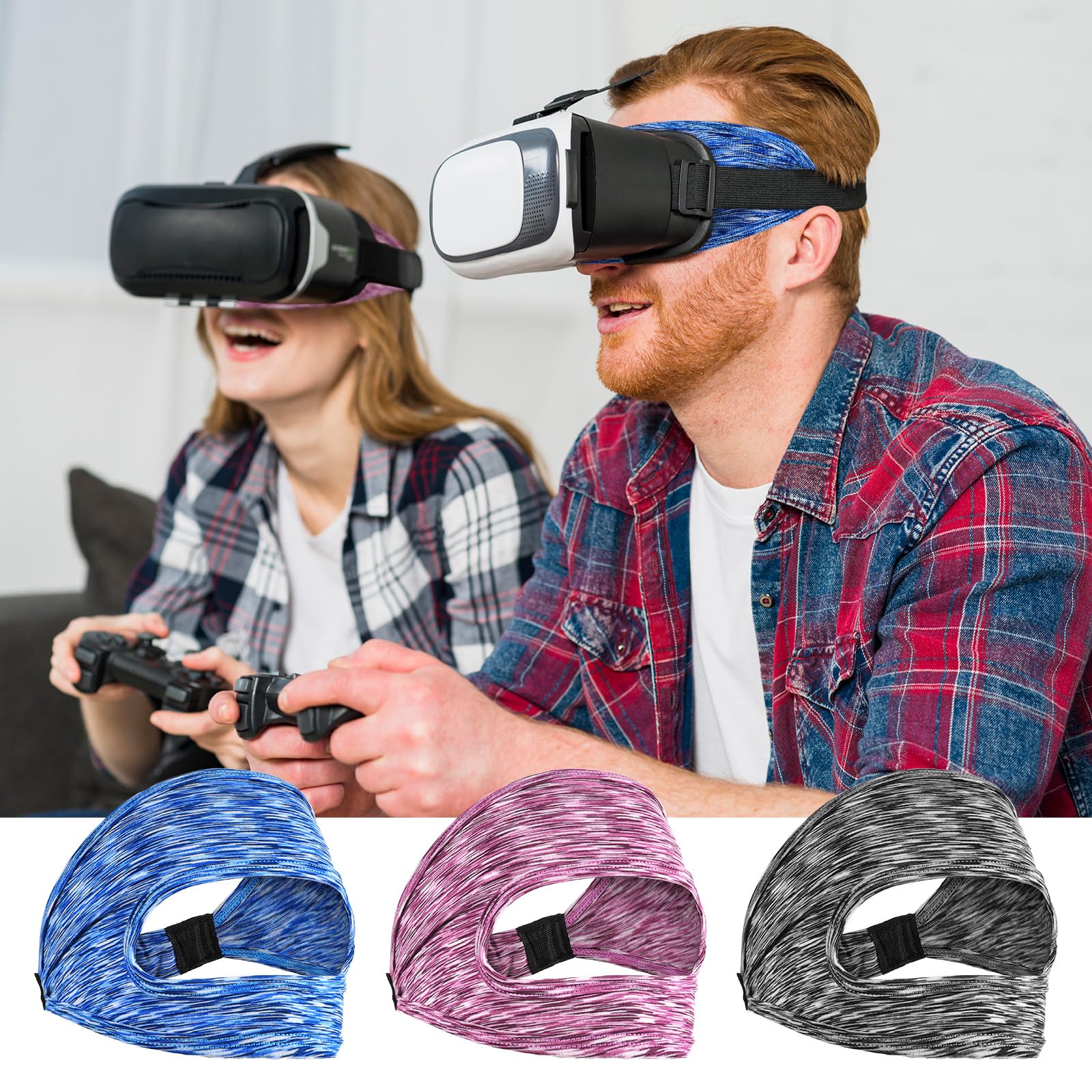 JIEYAO VR osłona przeciwpotowa, regulowana opaska VR, oddychająca maska