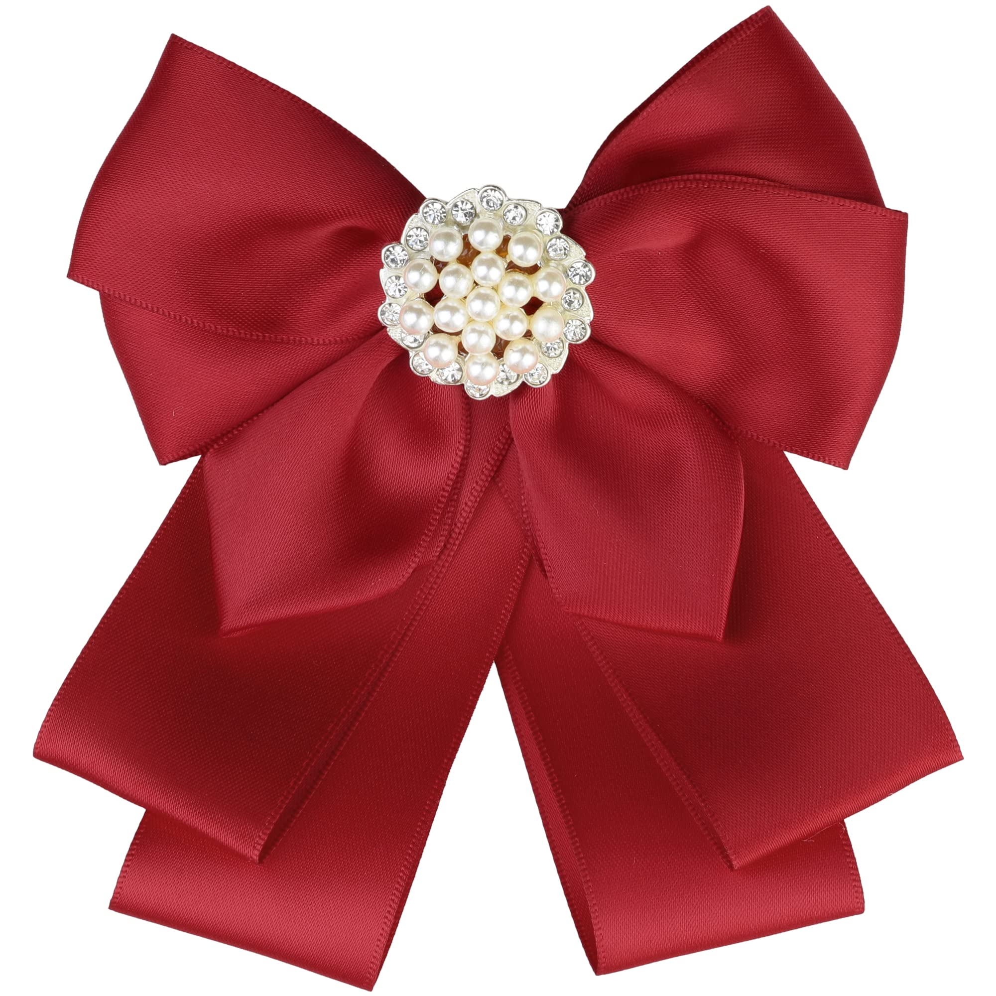 Women School Uniform Faux Ribbon Bowknot Pin Collar Necktie Bow