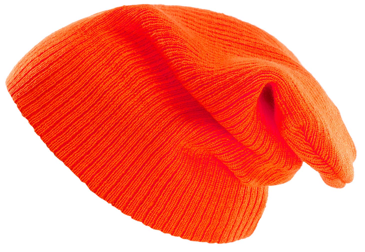 4Sold Unisex Orange Slouch Winter Beanie Hat Plain Beanie Ski Winter Hat Design In Uk (Orange)