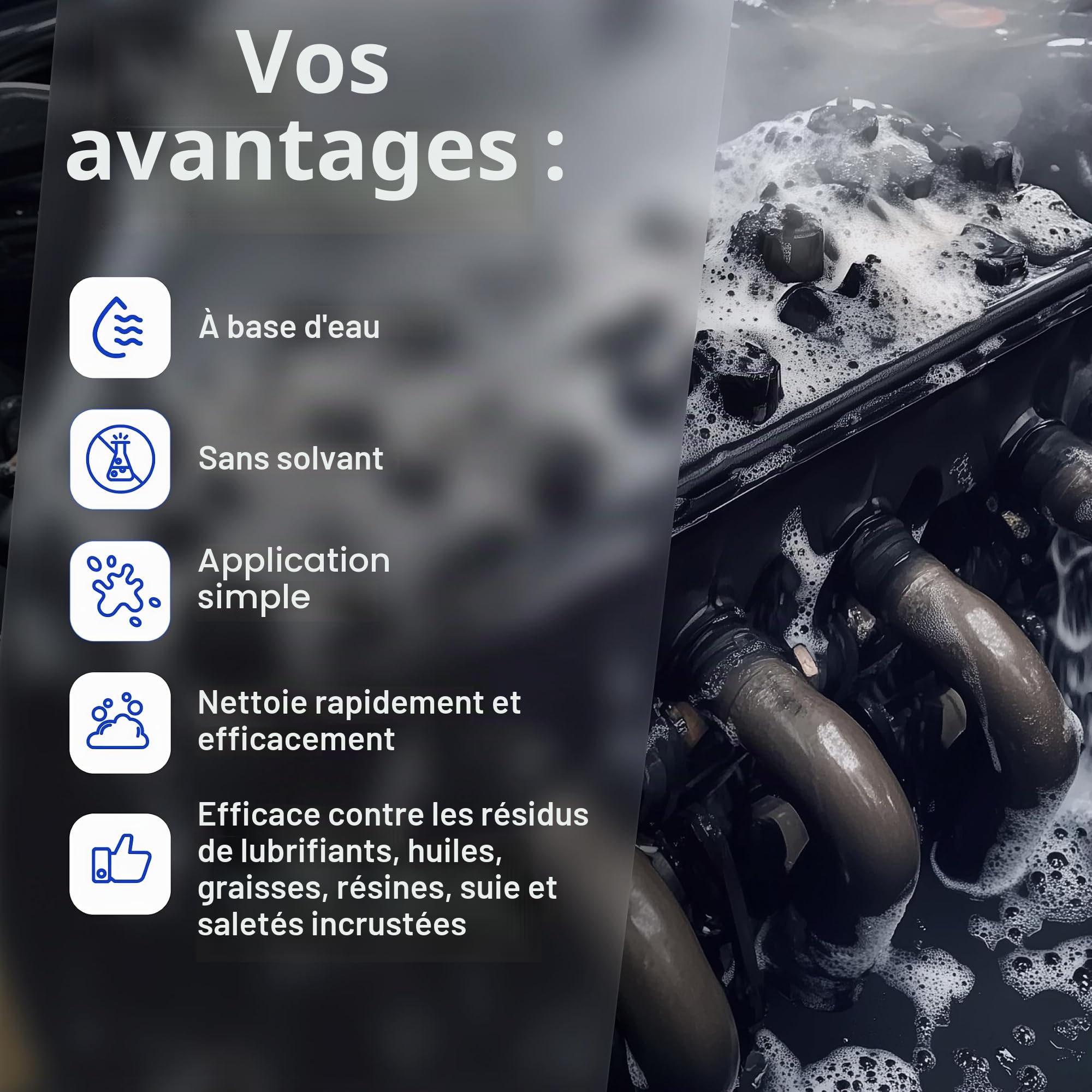 Element 5 litres de nettoyant pour moteur - Concentré économique - Haute puissance de dissolution de la saleté - Nettoyant d'atelier - Nettoyant de pièces - Purificateur à froid - Nettoyant moteur