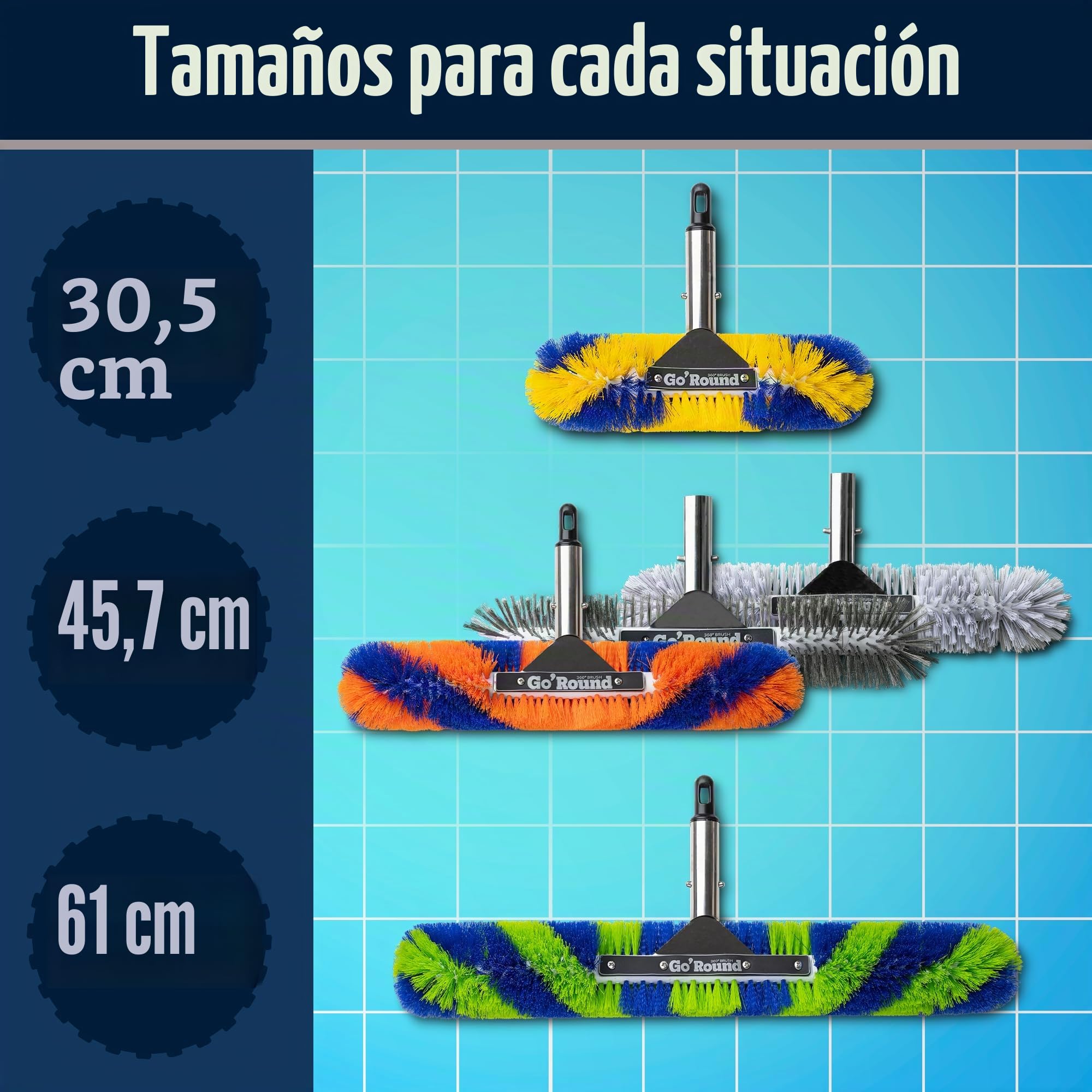 Cepillo para Piscina GoRound 360 Pro 12 Pulgadas