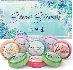 Shower Steamers Aromatherapy 8 Pack - Gifts for Women, Shower Bombs with Essential Oils, Self Care and Stress Relief Stocking Stuffers, Relaxation Birthday Gifts for Women and Men