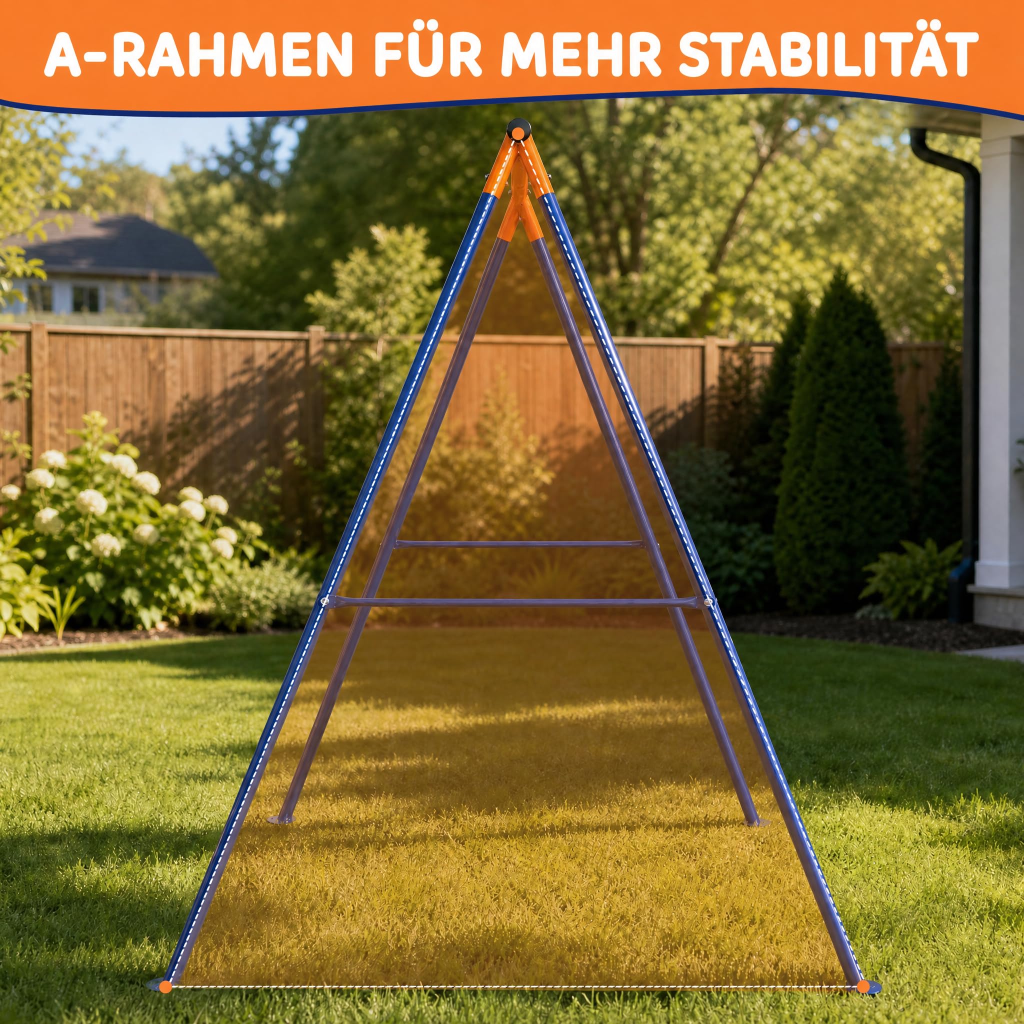 hotsizz Schaukelgestell Outdoor mit Rutsche Kinderschaukel und Nestschaukel, Max Tragfähigkeit 200 kg,247×220×179 cm geeignet für Kinder und Erwachsene sowie für den Einsatz in Garten Hof und Park