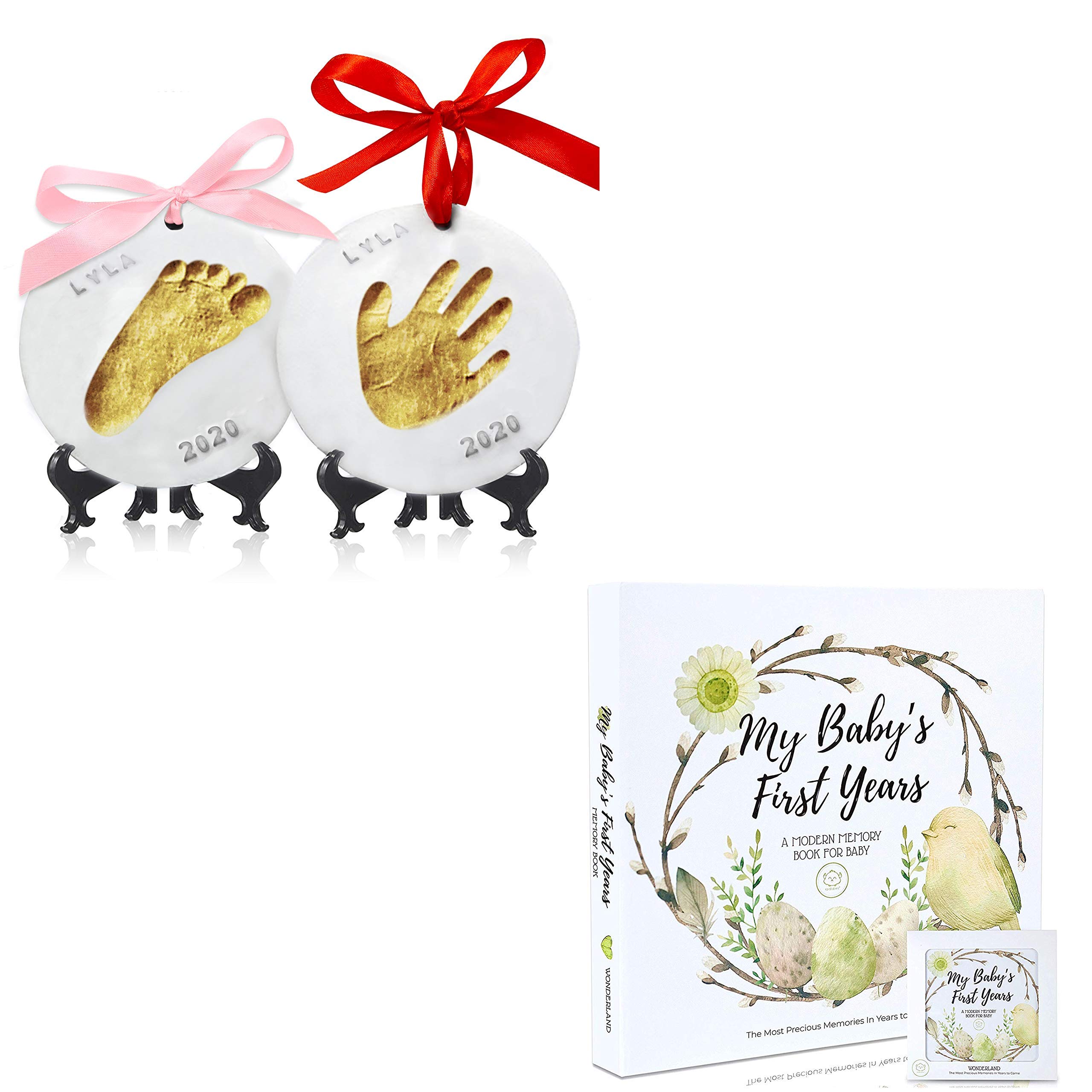 Baby Handafdruk Voetafdruk Ornament Herinneringskit - Gepersonaliseerde