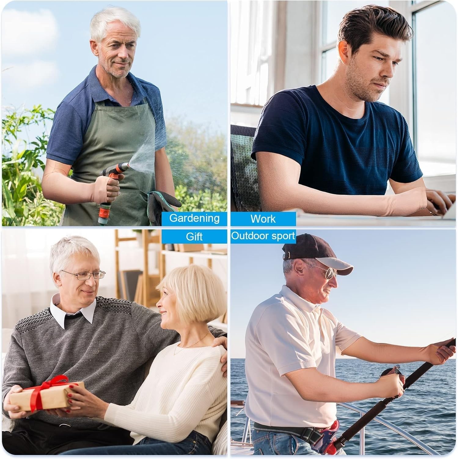Mangas protectoras para la piel de los ancianos, protectores de brazo para compresión delgada y moretones, lavables, para hombres y mujeres, manga protectora de brazo para piel fina, mujeres
