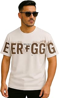 تيشيرت رجالي قطن مطبوع بتصميم ERFG عصري – خامة مريحة وناعمة، ألوان متعددة، مثالي للكاجوال والخروج – تيشرت شبابي صيفي بأكمام قصيرة من ميزة