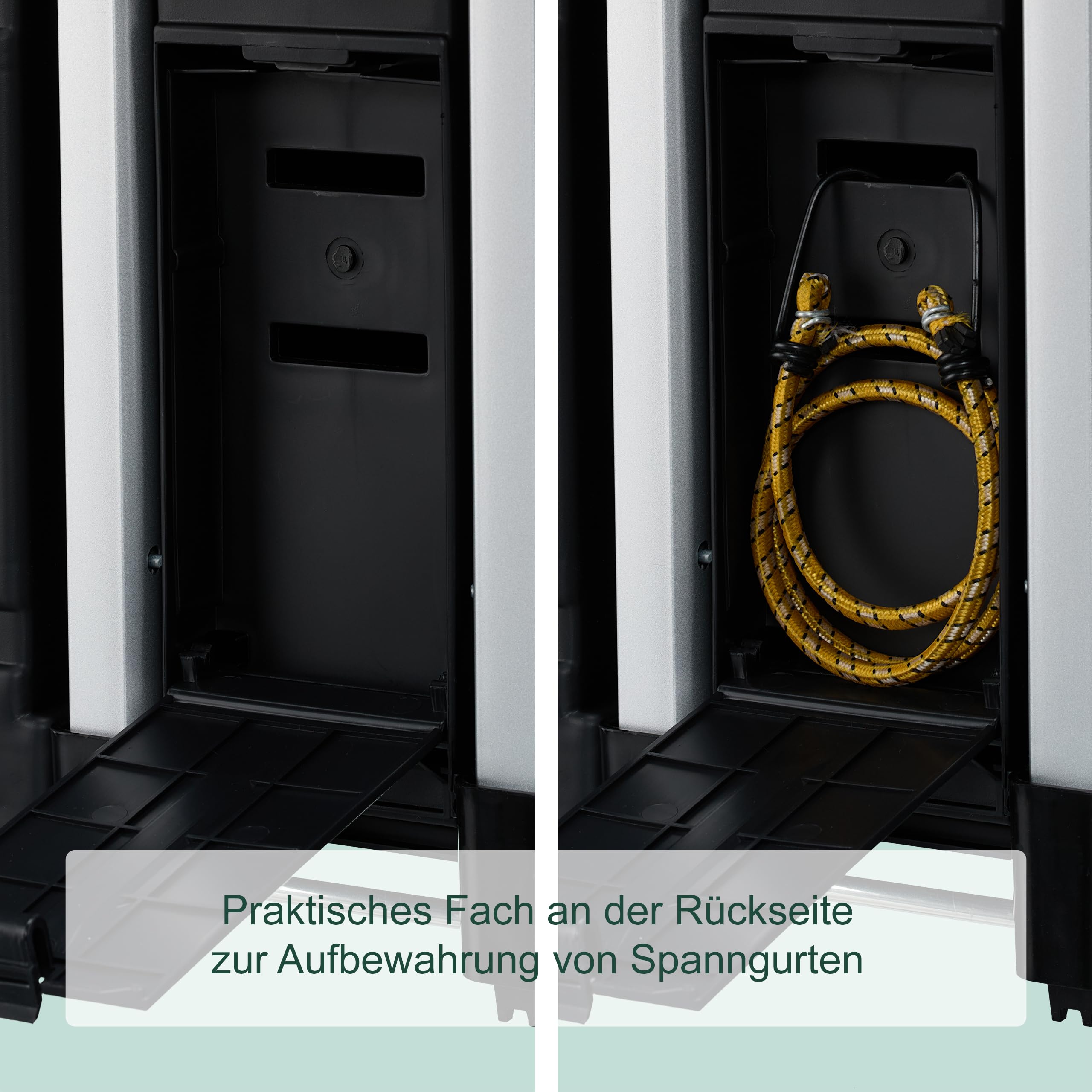 Relaxdays Einkaufstrolley, klappbar, Einkaufskorb mit Rollen, Deckel & neigbarem Teleskopgriff, bis 50 kg, schwarz