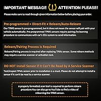 Vista 5 de TPMS Sensor de presión de neumáticos Sensores de repuesto de 434 MHz compatibles con Jeep Cherokee Dodge Ram 1500 2500 3500 2014-2018 Reemplaza