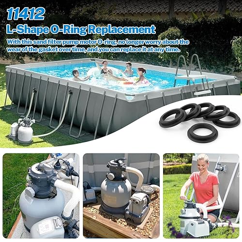 Miniatura 6 de Junta de manguera de bomba de filtro de arena para piscina, sello de anillo tórico 11412 compatible con piezas de repuesto de bomba de piscina sobre