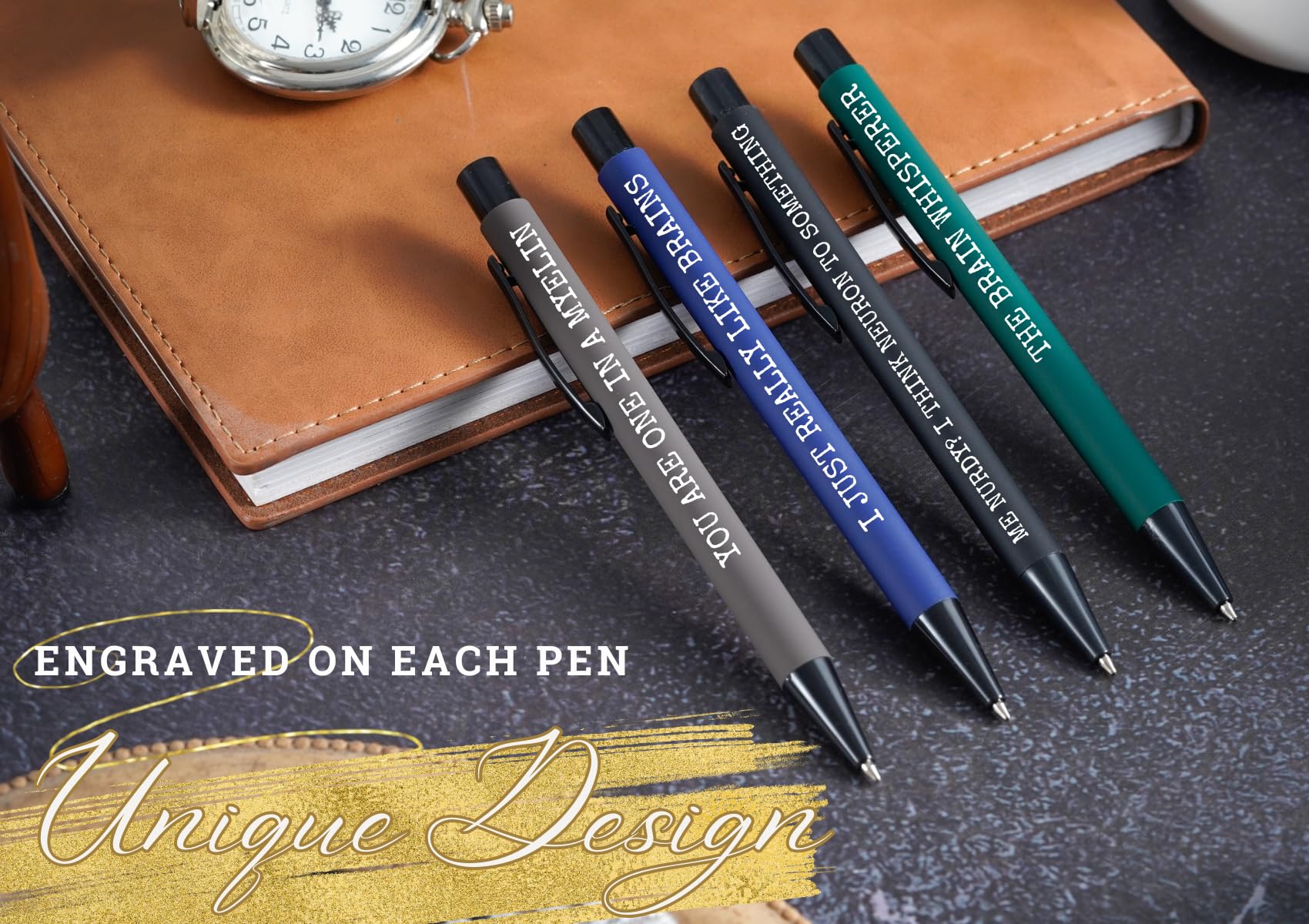 InnoBeta Neuroscience Gifts, Neurology NeuroSurgery Neurologist Pen Set of 4