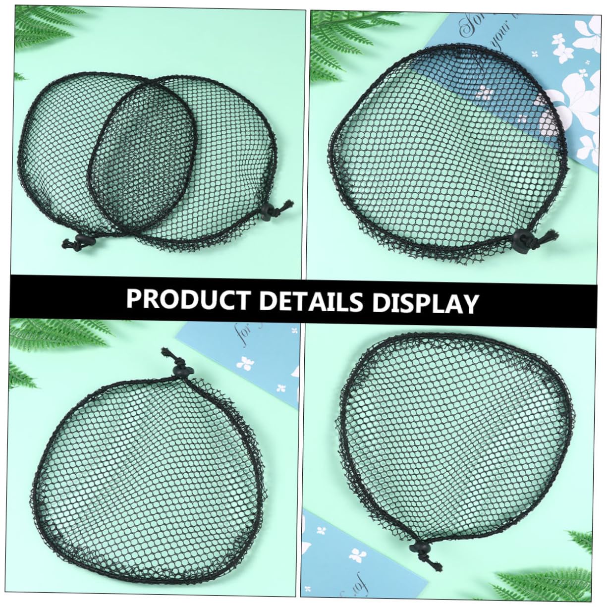 Healvian 4pcs Elastic Wig Net Wig Caps Reusable Cap Grip Stretchy Hat Accessories for