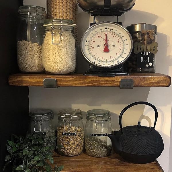 Wall Shelf Handmade with Rustic Solid Wood, Reclaimed Timber Shelf, Perfect for Kitchen, Bathroom, Decor, Farmhouse, and Bedroom - 2