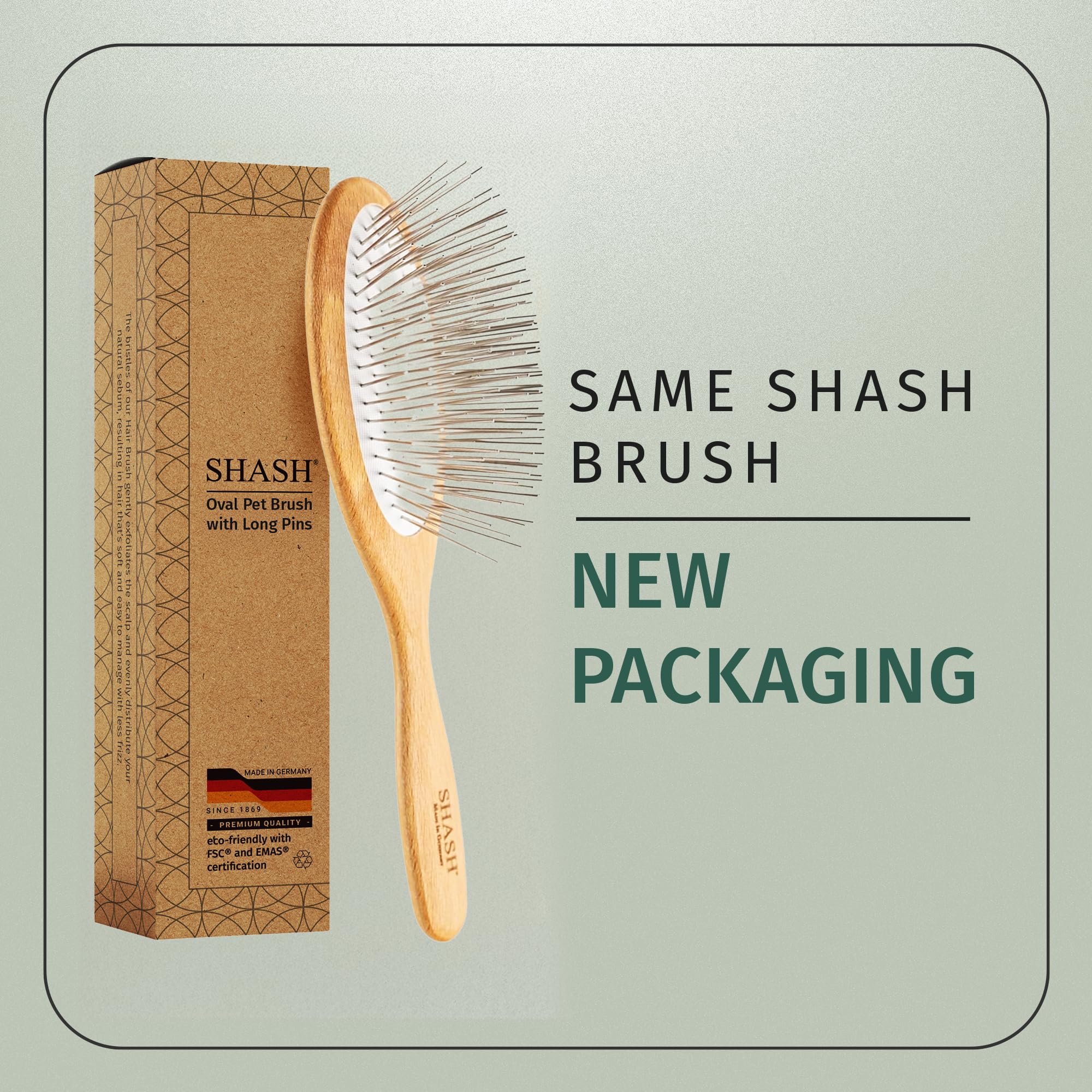 Brosse ovale pour animal domestique avec longues épingles