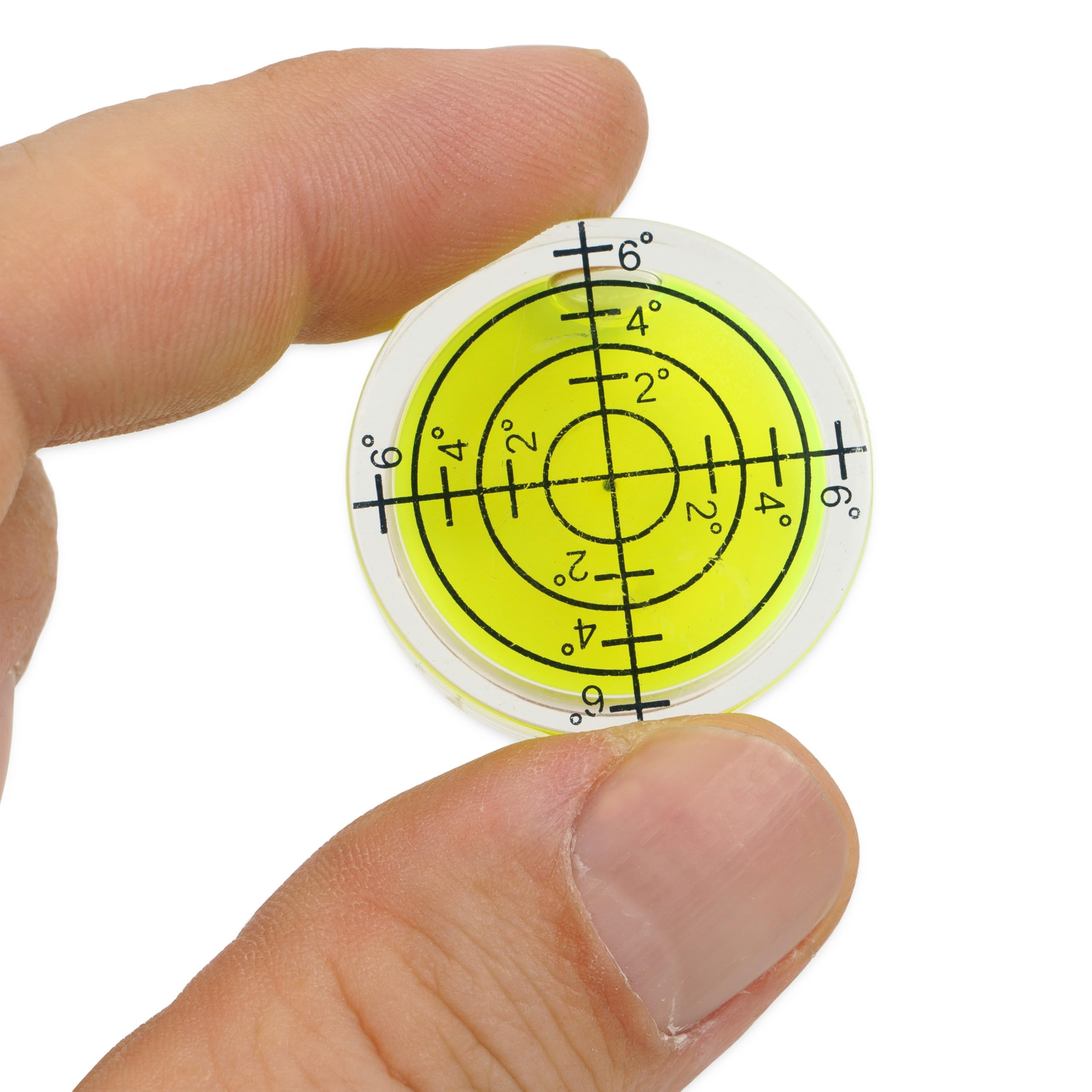 Magnetische waterpas libellenset, 5 stuks, met 32 mm diameter, ronde waterpas met luchtbel, kleine nivelpaslibel, spiritlevel, magnetische ronde