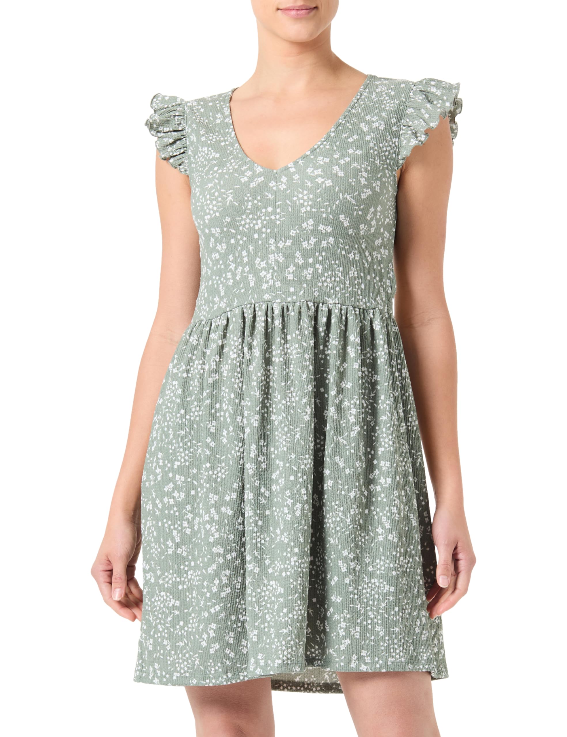 Only Onlregina S/S V-Neck Frill Dress Jrs Vestido de Verano para Mujer