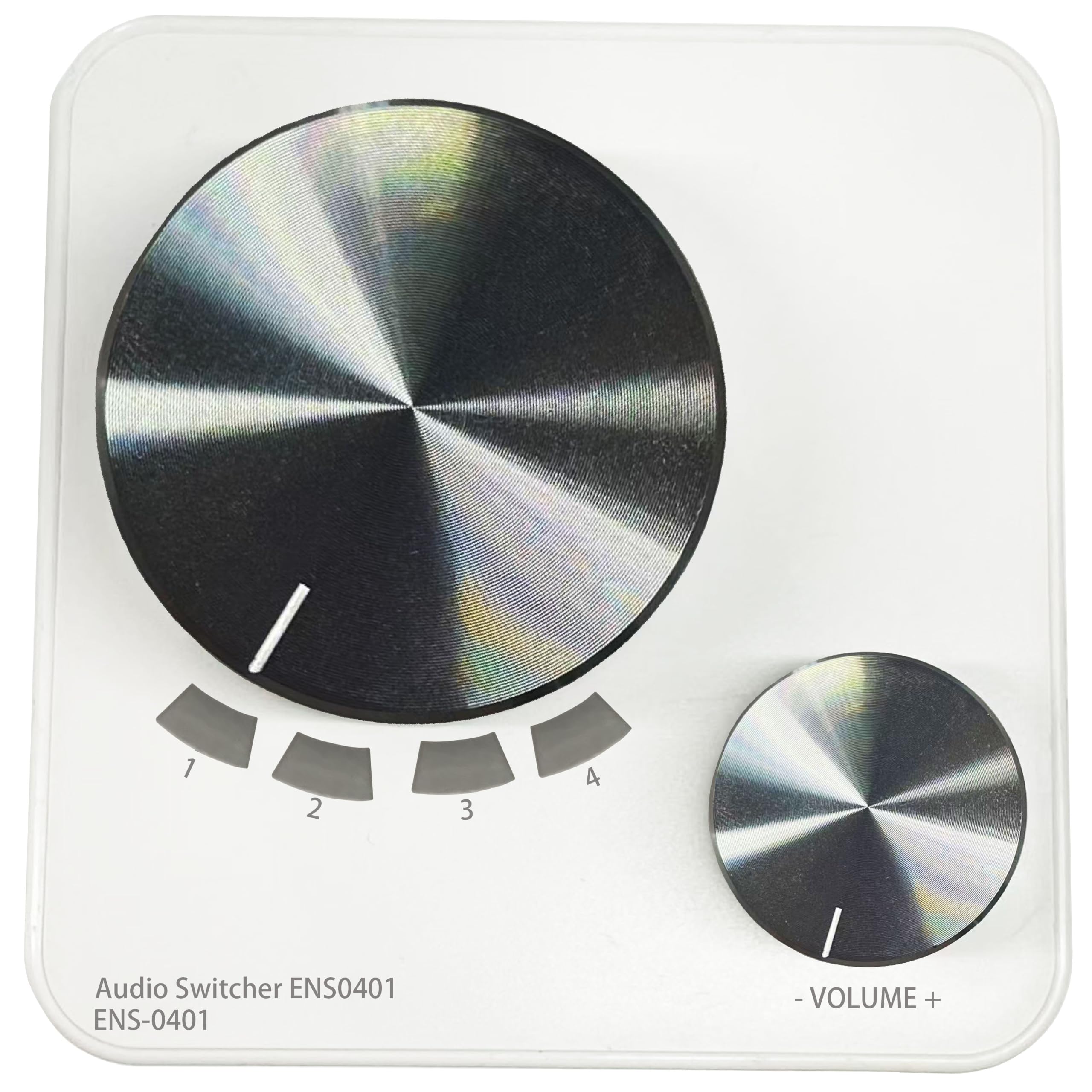 Conmutador de audio, conmutador de audio estéreo AUX de 3,5 mm (blanco, 4 puertos)
