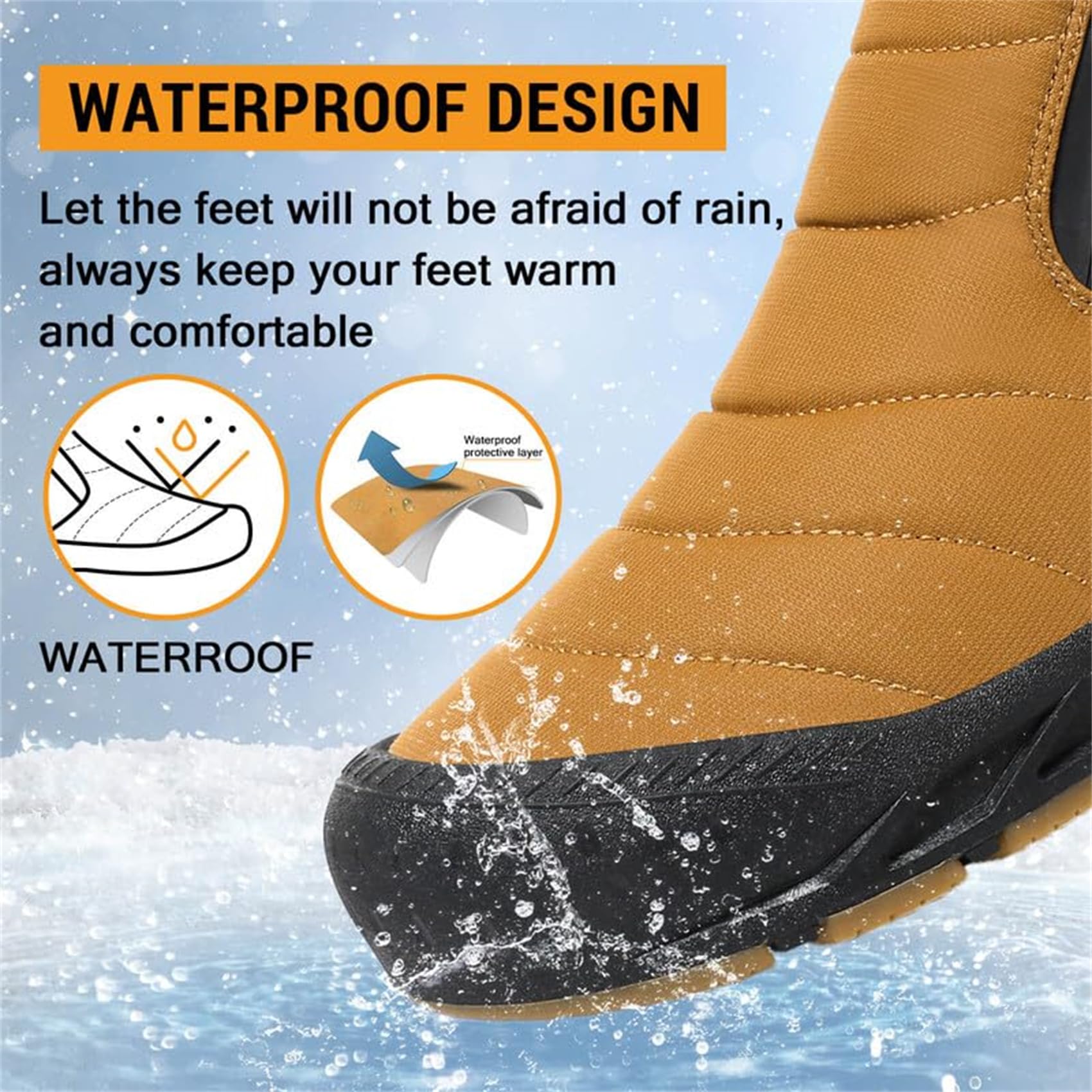 Hanani Botas de Invierno para Hombre Botines de Nieve Cálidas y Cómodas Zapatos Antideslizante Mujer Botas de Caña Corta