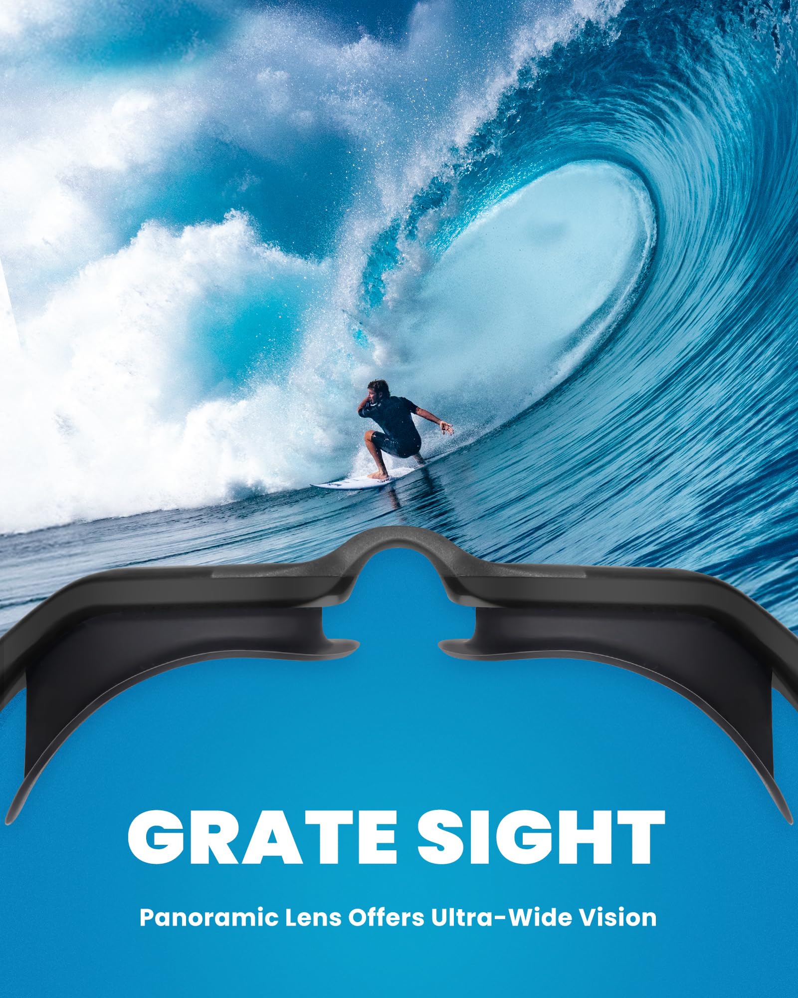 Freela Gafas de natación polarizadas unisex para adultos, protección UV400, antivaho, visión clara de 180°, para hombres, mujeres y jóvenes