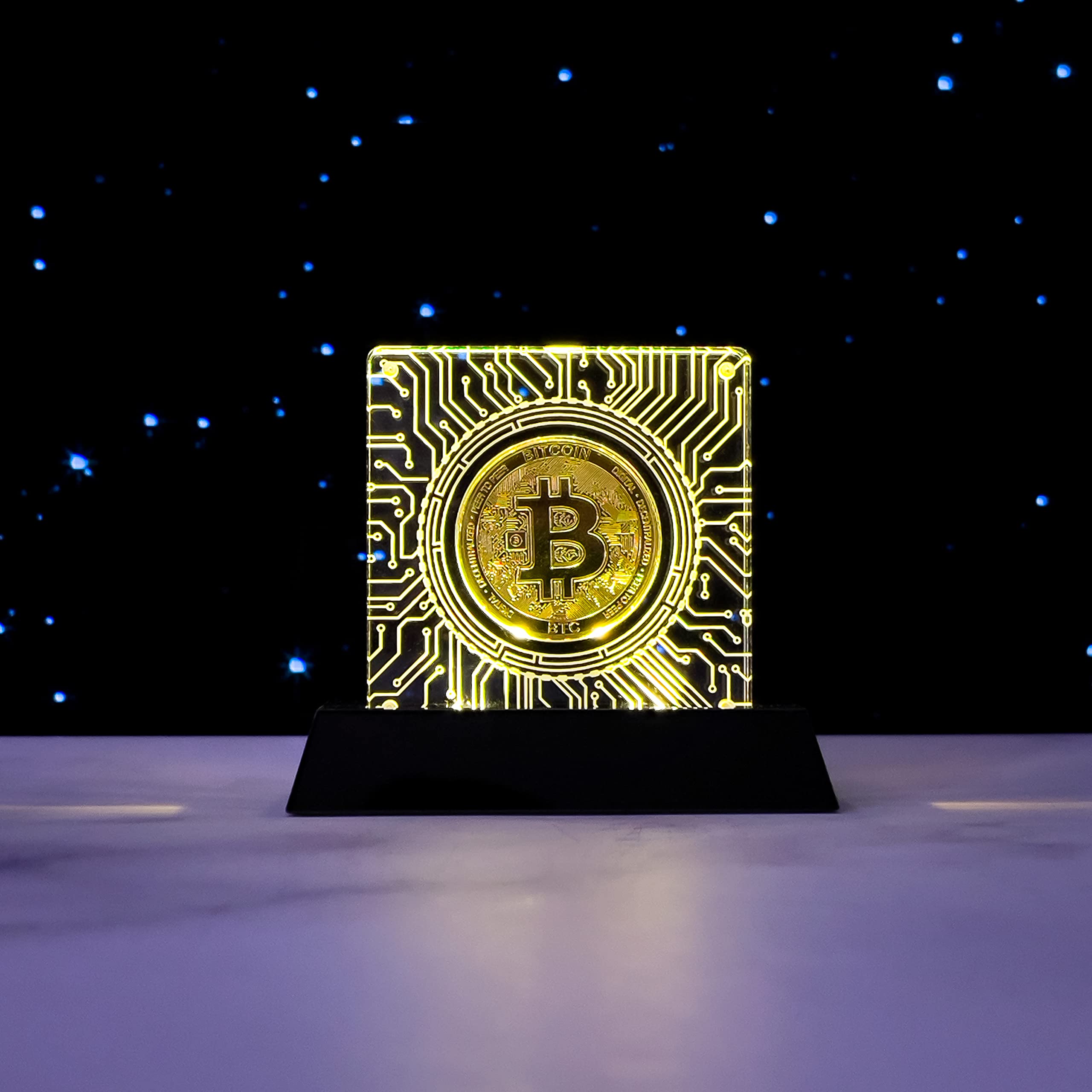 Cryptochips LED Magnetic Acrylic Crypto Coin Stand | Bitcoin, Ethereum,  Dogecoin, or Any Display Base : Amazon.sg: Home