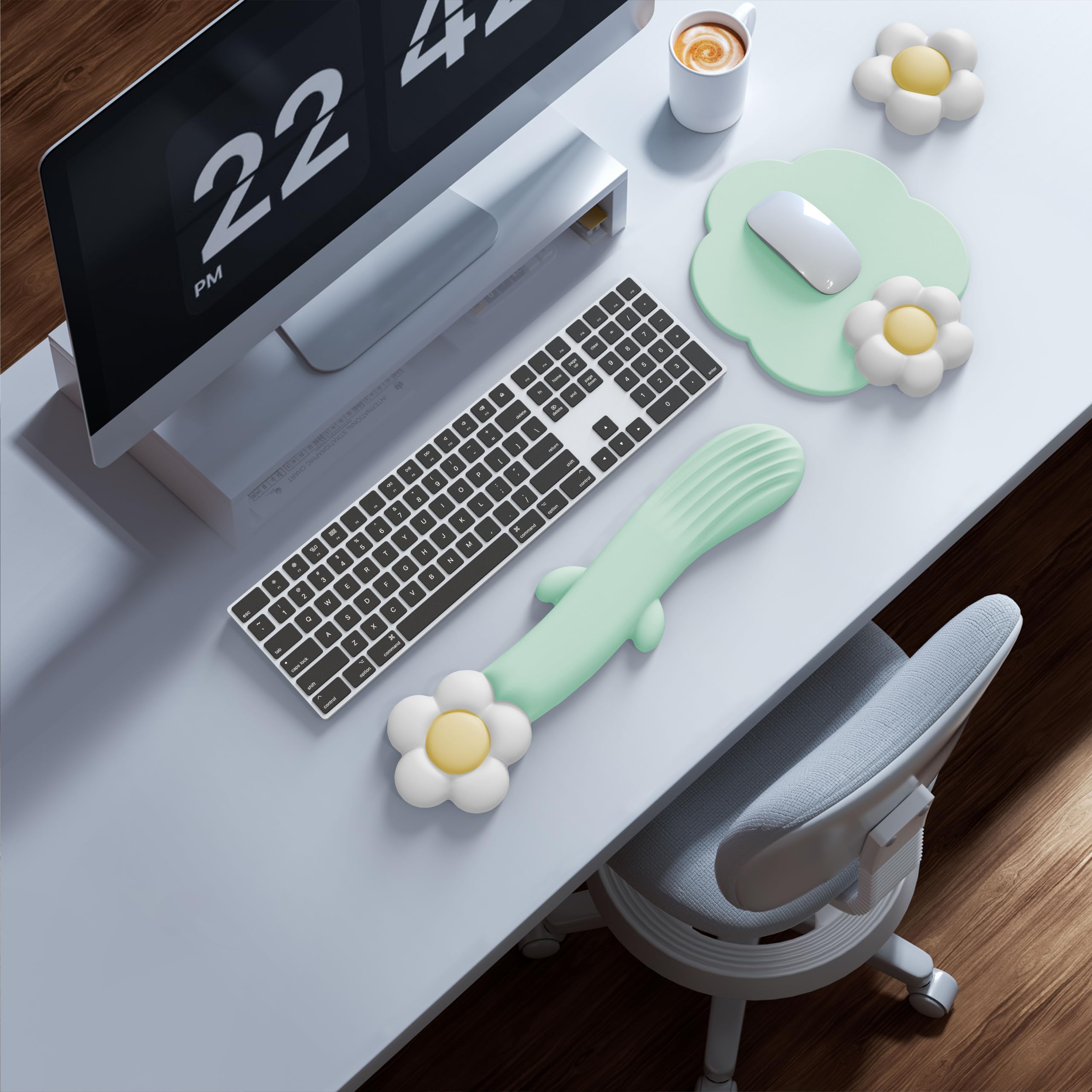 Tappetino Mouse Poggiapolsi Tappetino Mouse Mond Office Con Poggiapolsi In Memory Foam Con Supporto Per Il Polso Ergonomico Poggiapolsi Tappetino Per Mouse Tappetino Ergonomico Mouse